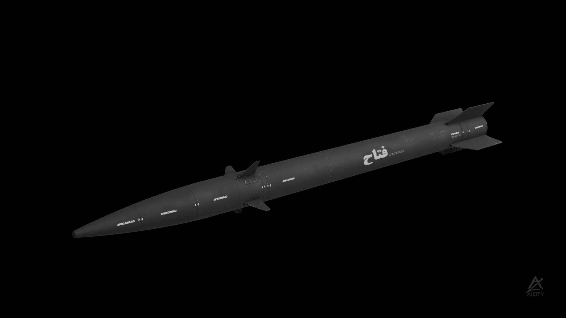 Fattah Hypersonic Missile – 3D Model
