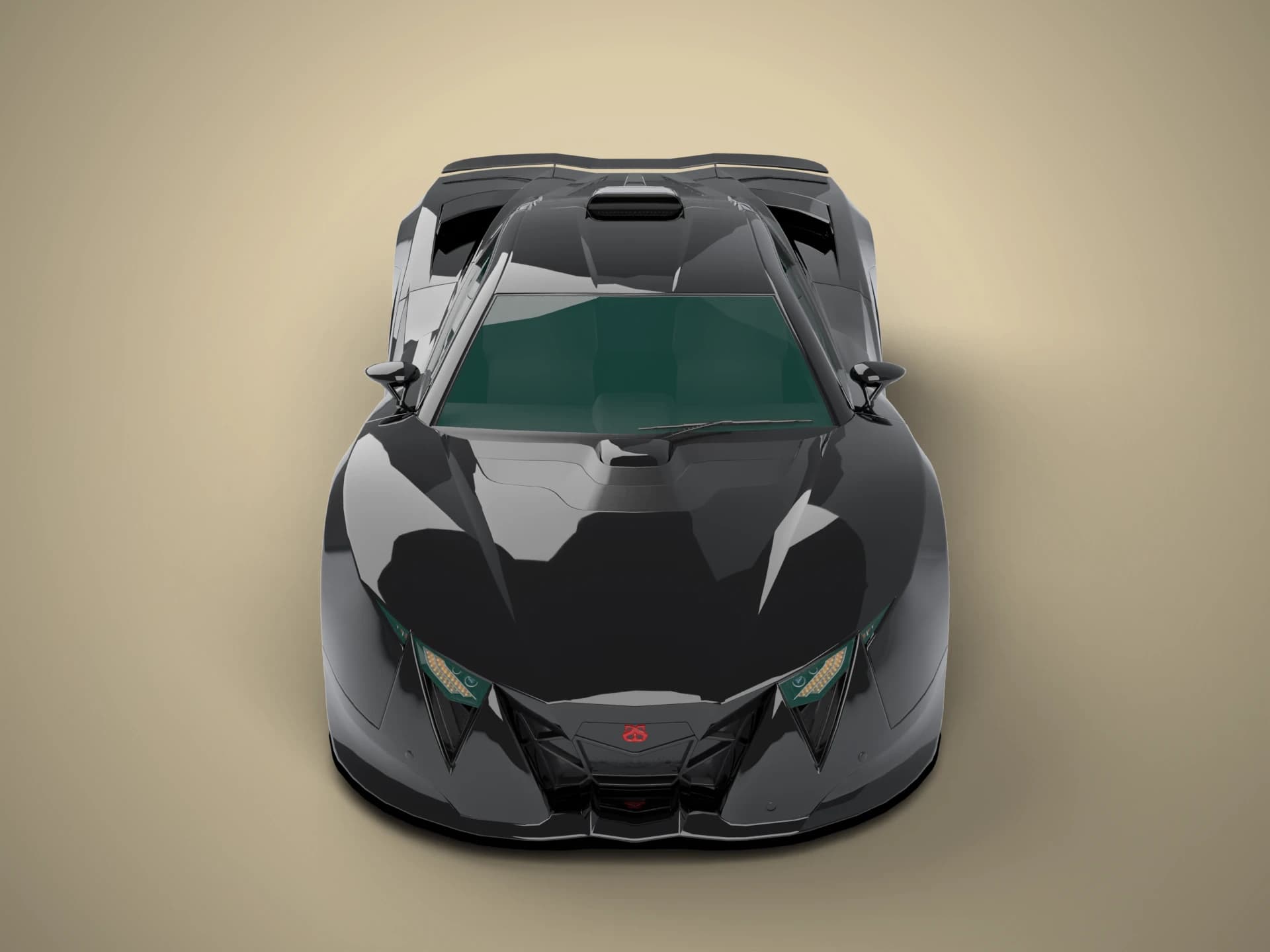 V12 Goblin Concept Supercar 3D Model