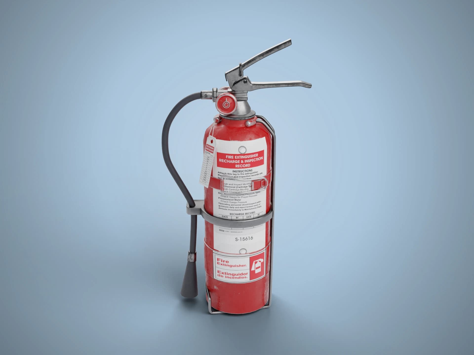 Red Fire Extinguisher 3D Model