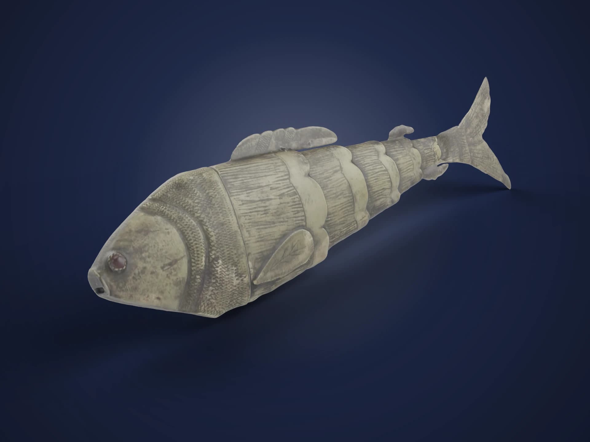 Antique Fish Shaped Spice Box Judaica 3D Model