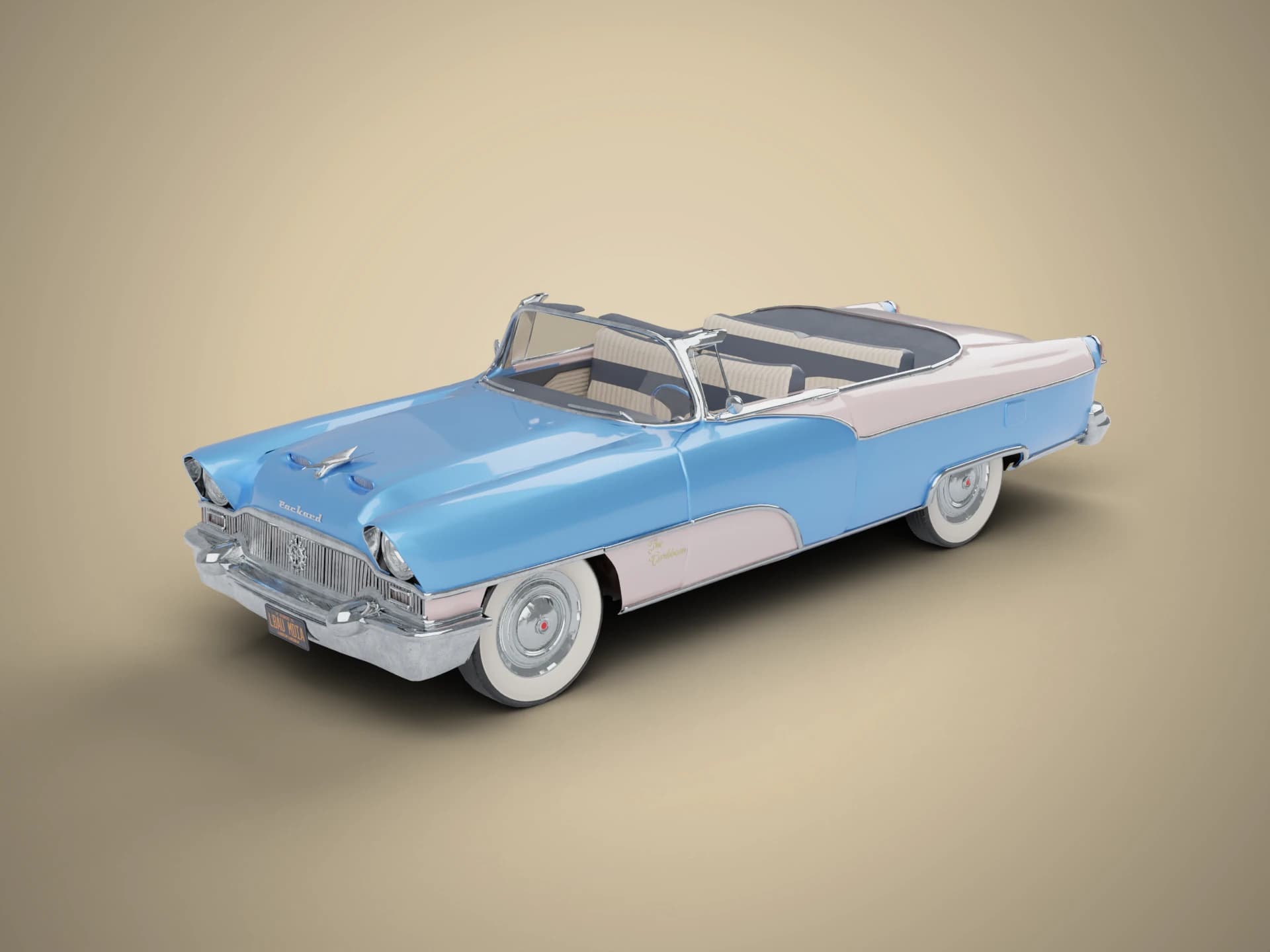 1955 Packard Caribbean Convertible 3D Model