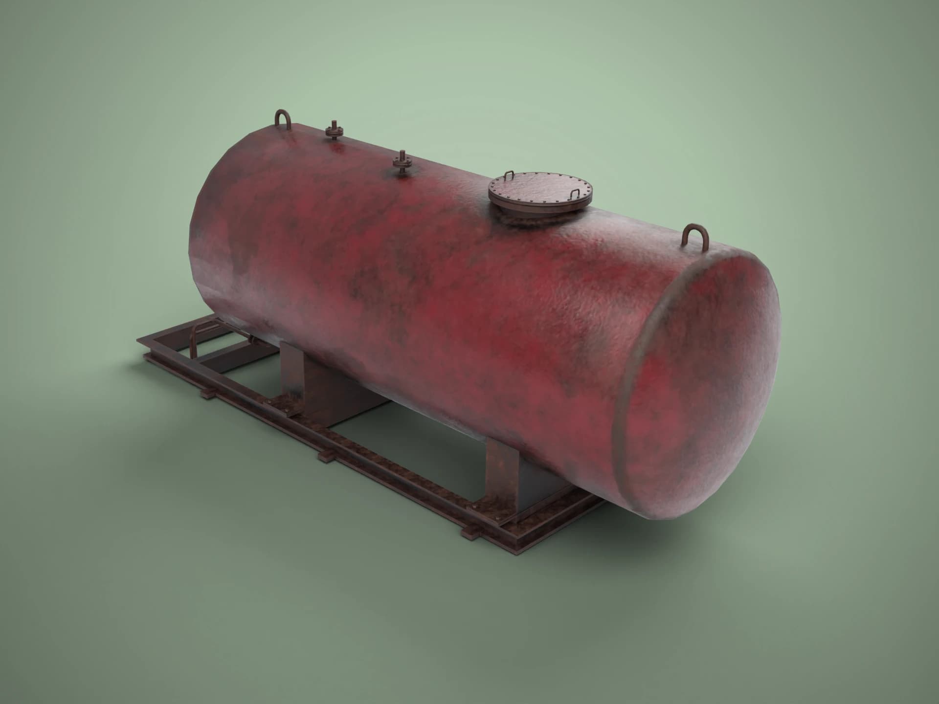 Industrial Gas Storage Tank 3D Model