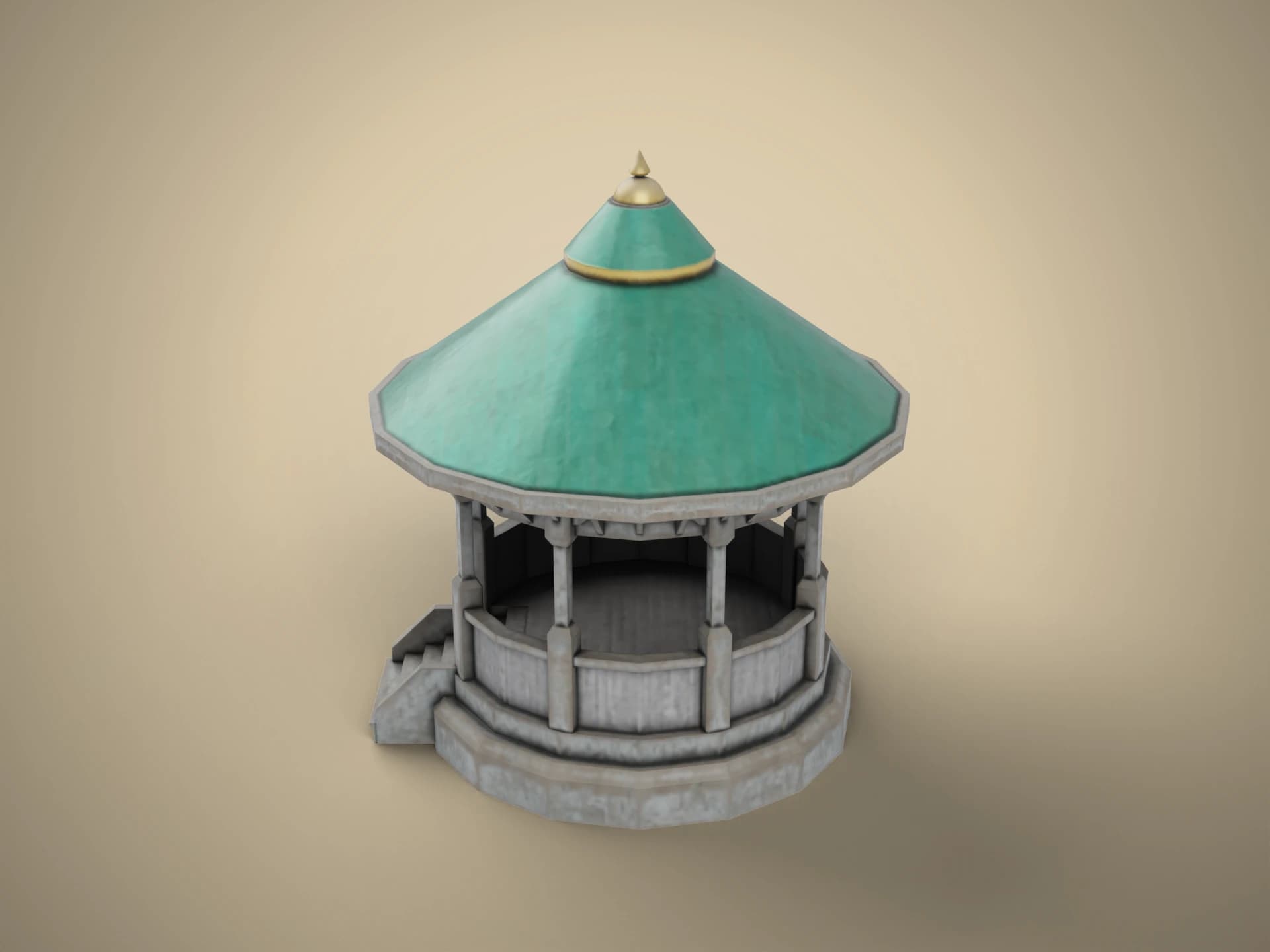 Victorian Bandstand Gazebo 3D Model