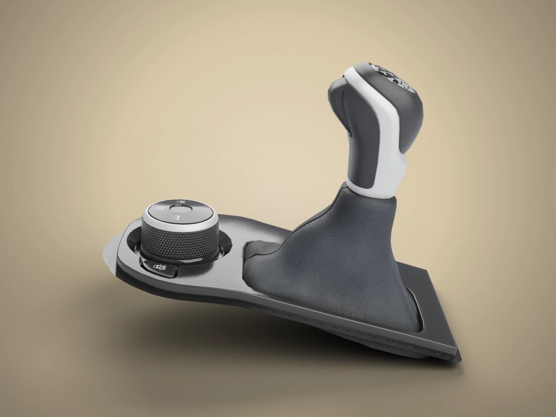 Car Gear Shifter Console 3D Model