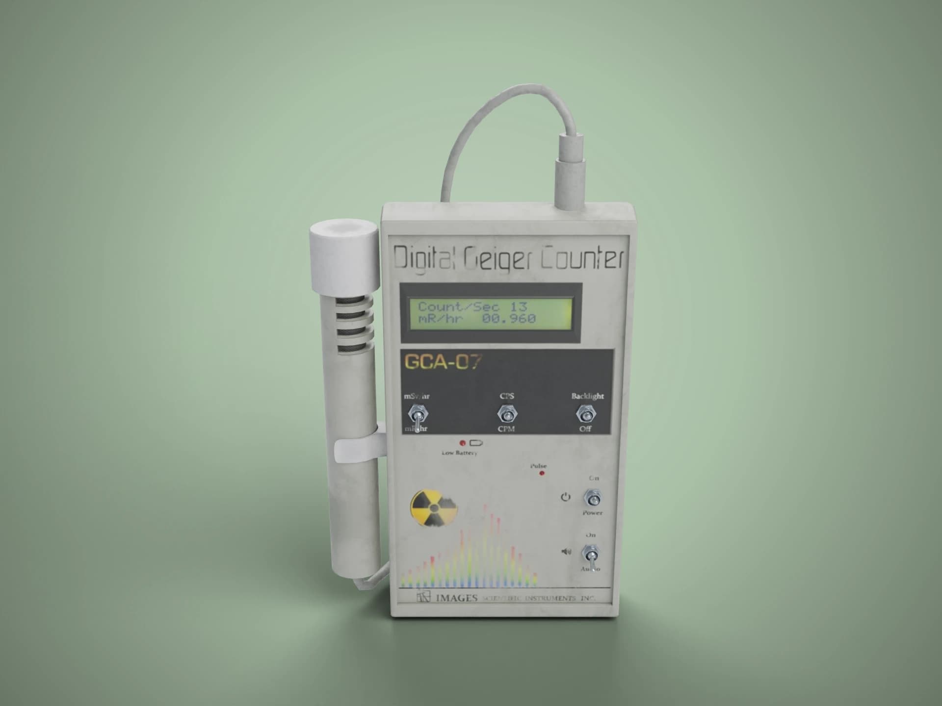 Digital Geiger Counter 3D Model