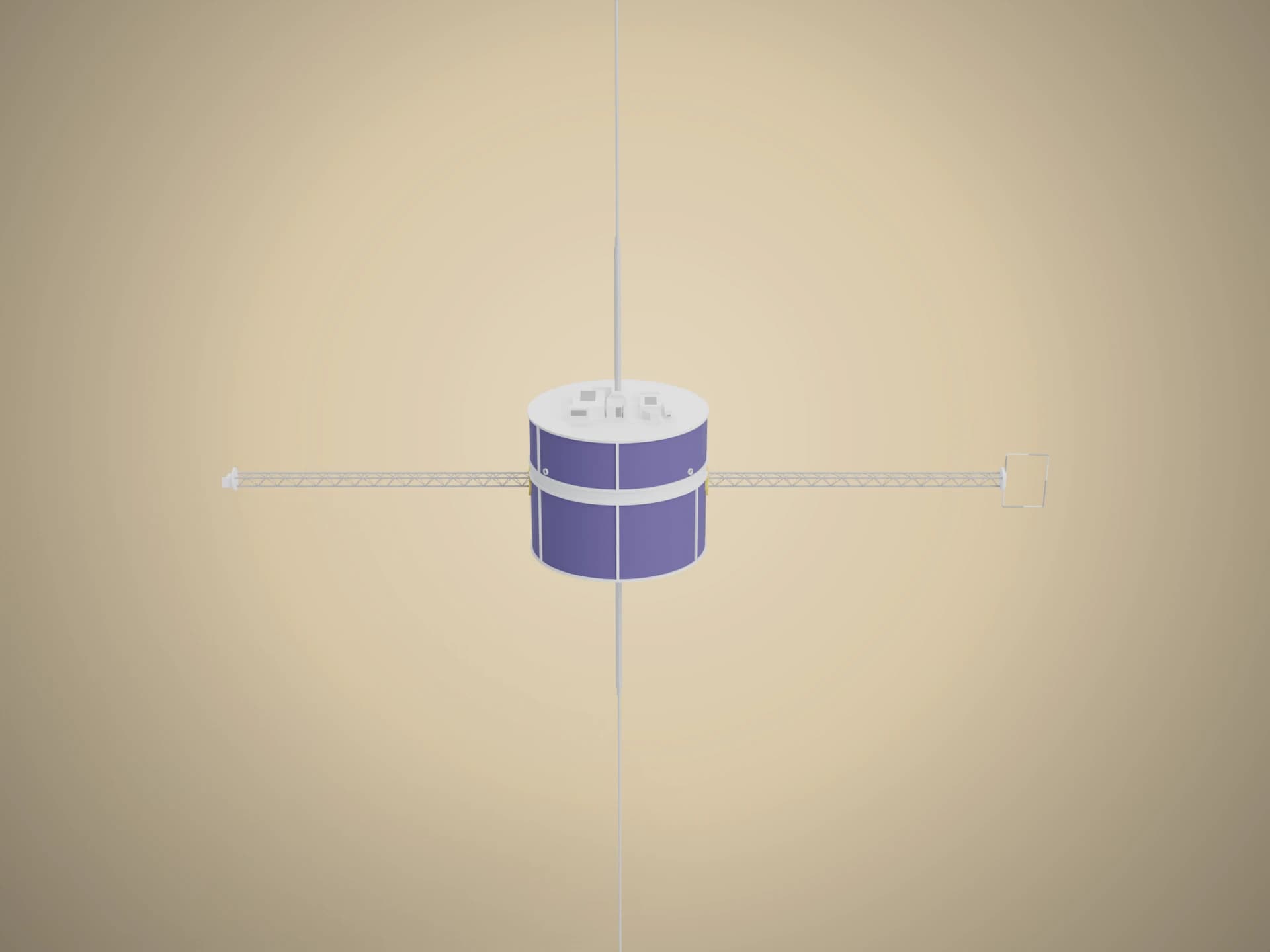 Geotail Magnetotail Satellite 3D Model