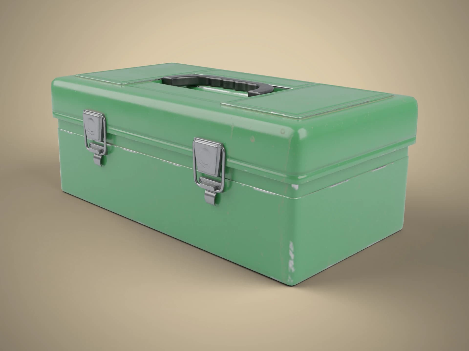 Green Metal Toolbox 3D Model