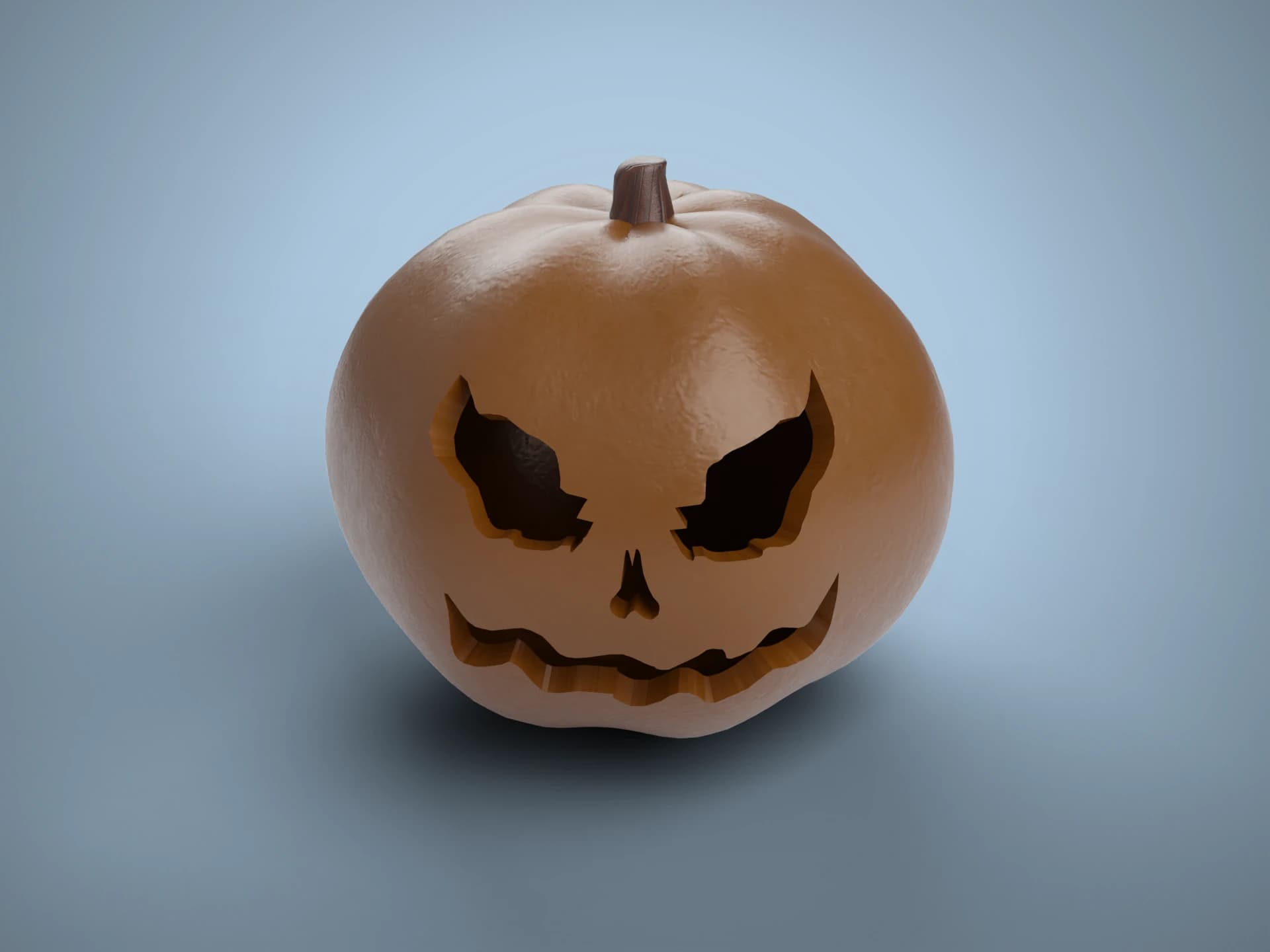 Carved Halloween Pumpkin 3D Model