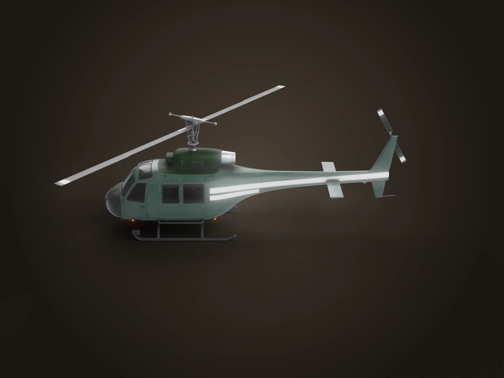 Light Utility Helicopter 3D Model