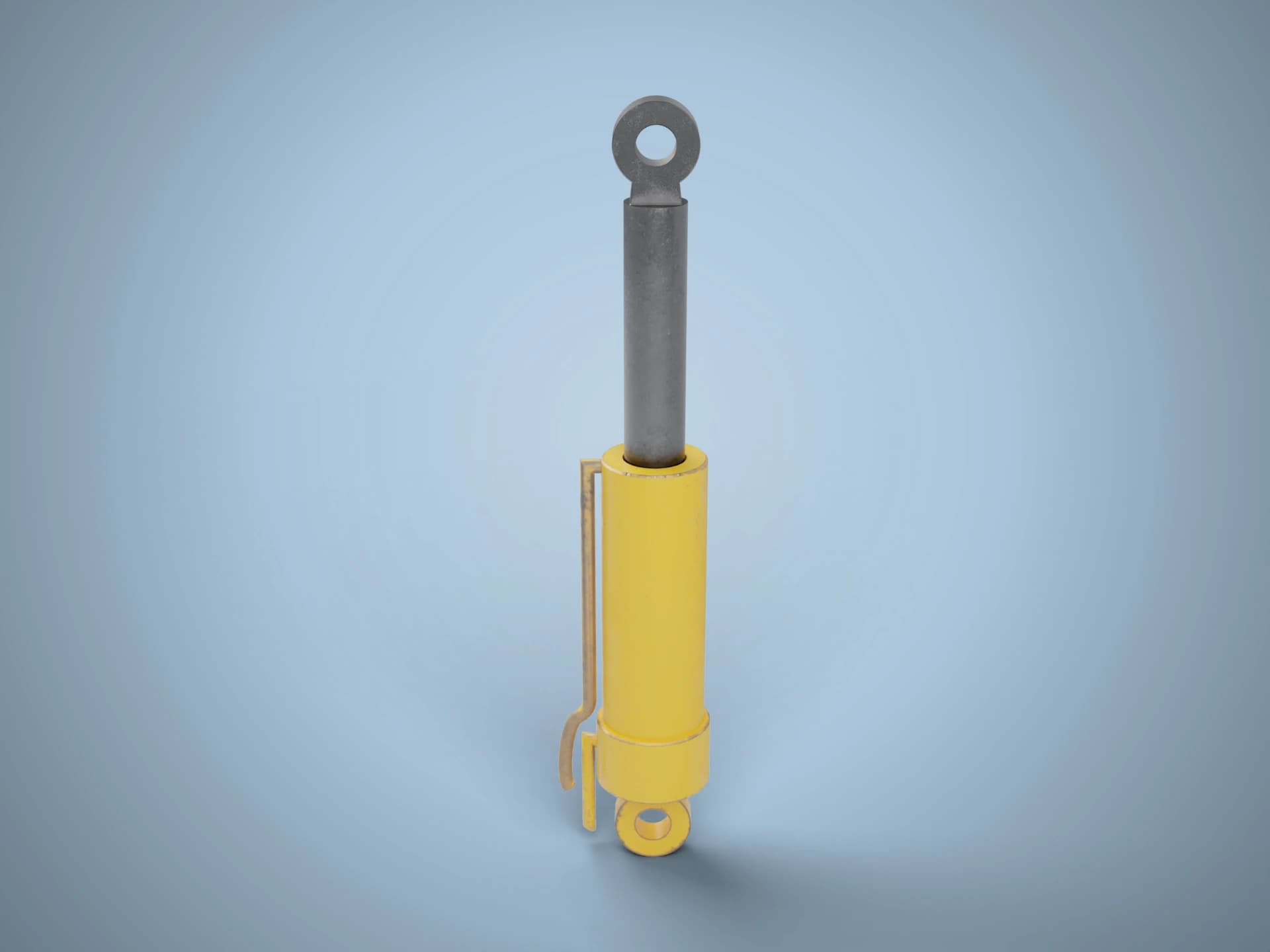 Yellow Hydraulic Piston 3D Model