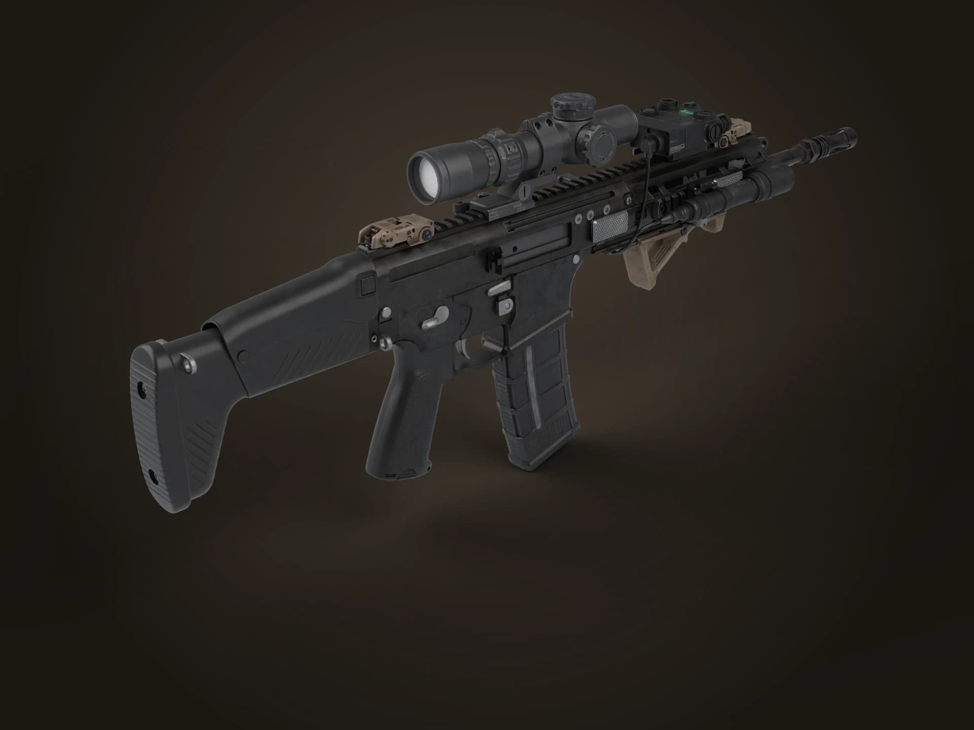 Howa Type 20 Assault Rifle with Scope 3D Model
