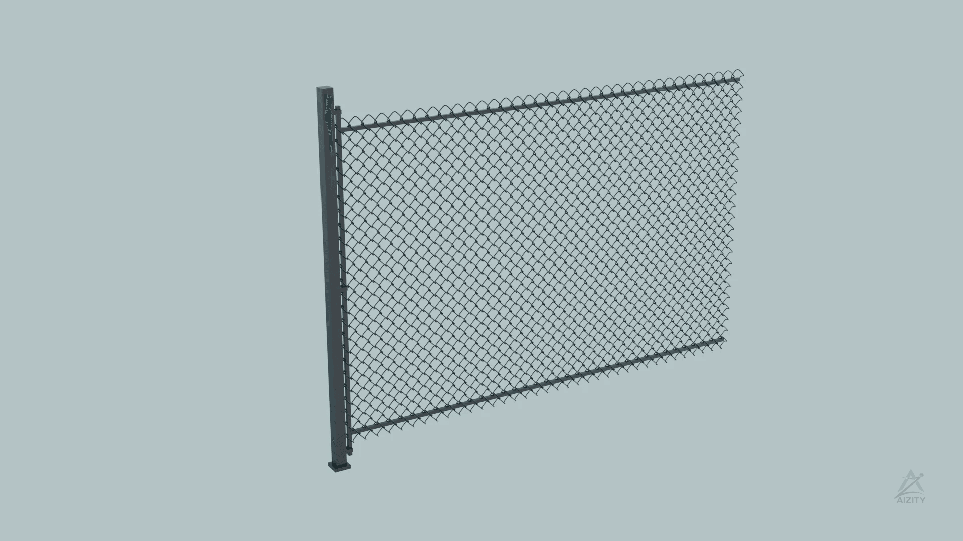Iron Fence 3D Model