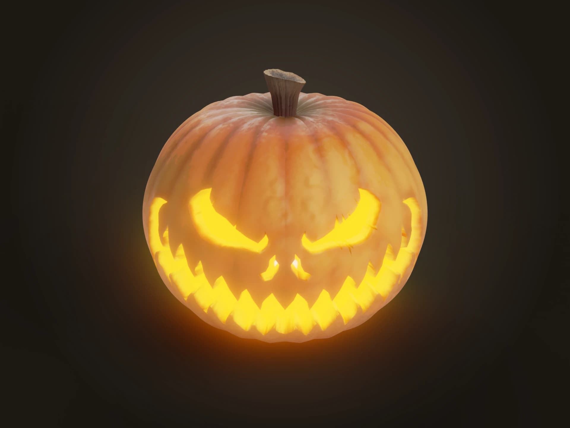 Glowing Jack-o'-Lantern 3D Model
