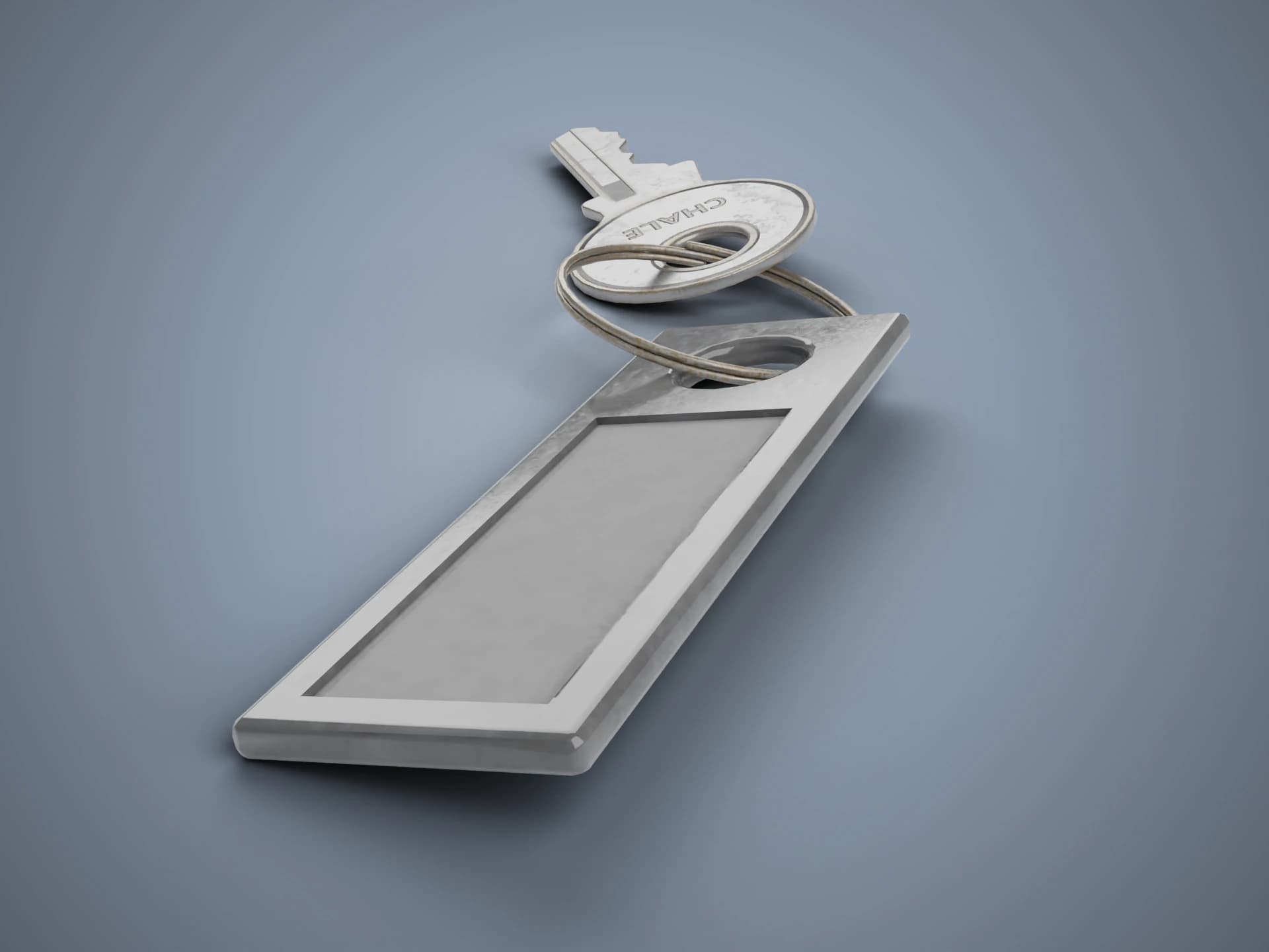 Key with Label Tag 3D Model