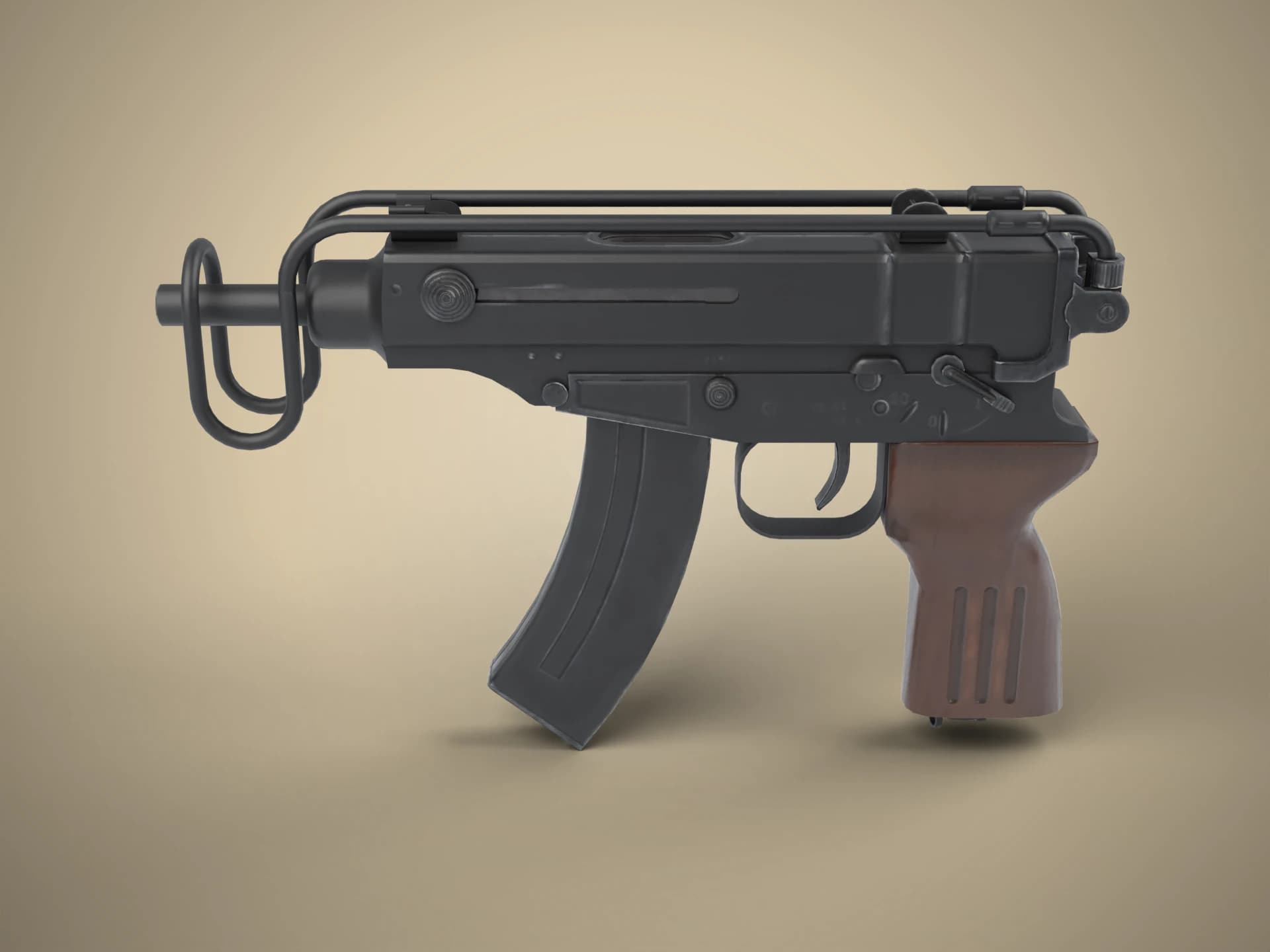 Škorpion vz. 61 Machine Pistol 3D Model