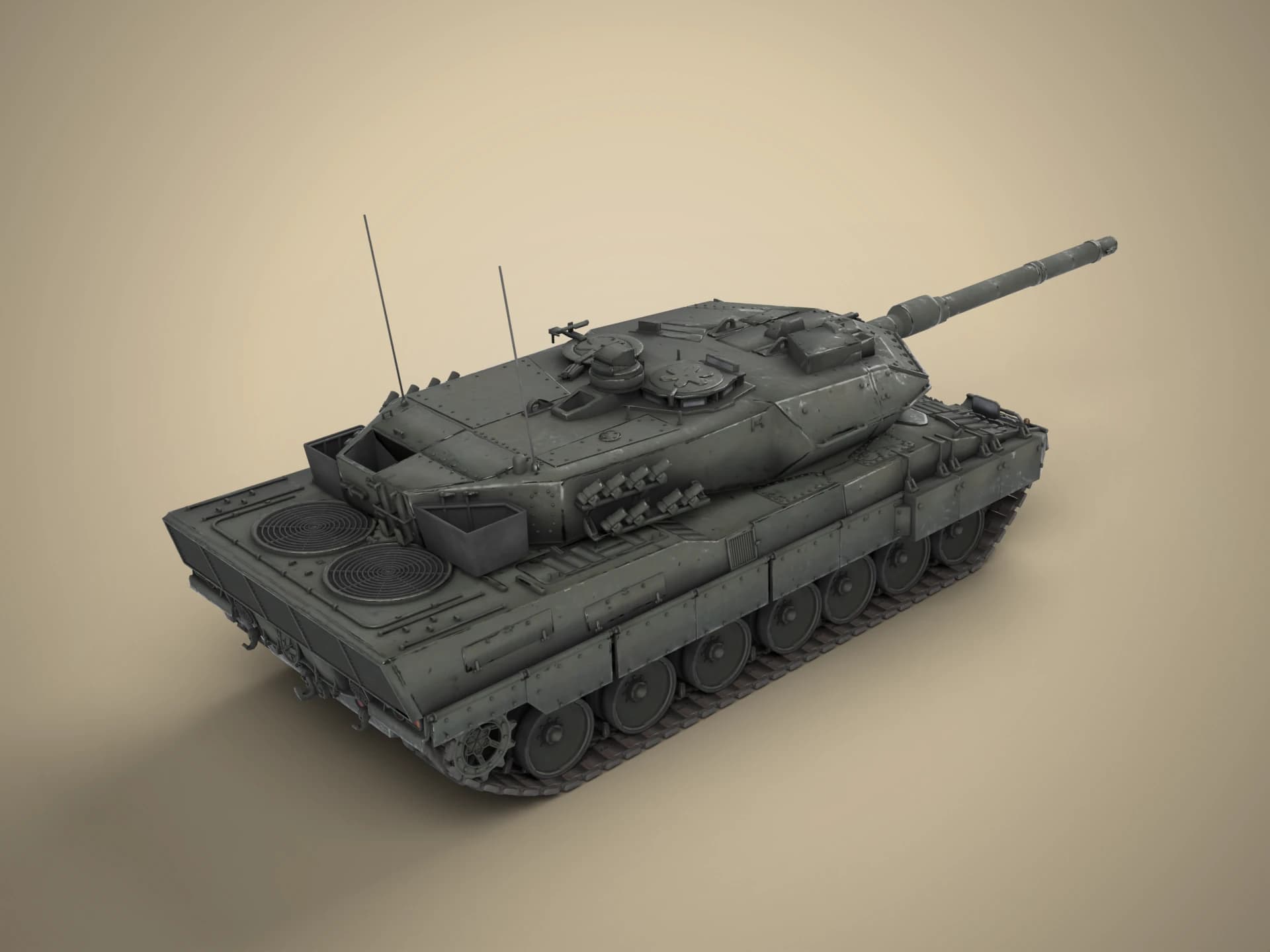 Leopard 2A6 Main Battle Tank 3D Model