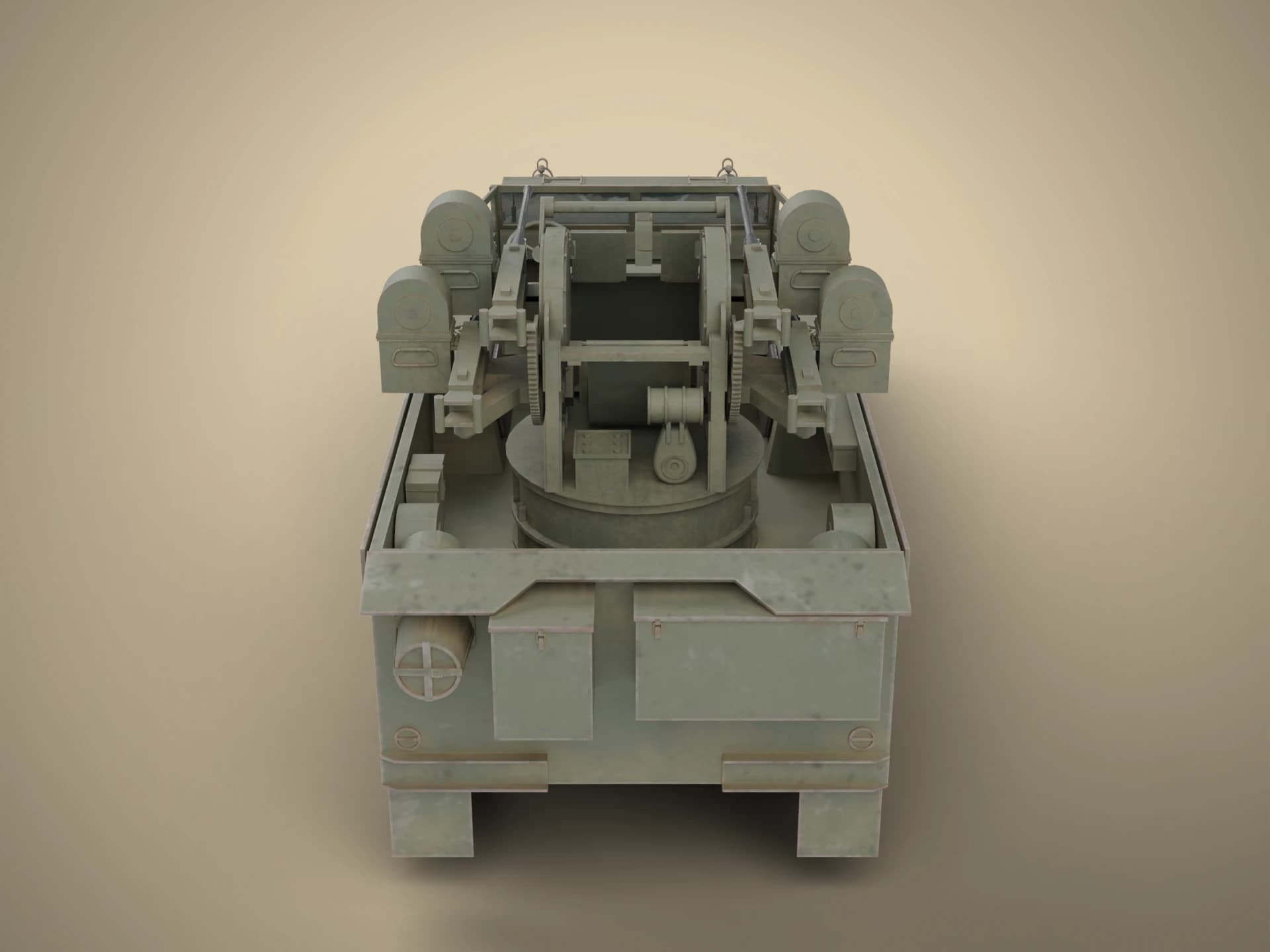 M16 Half-Track Anti-Aircraft Vehicle 3D Model