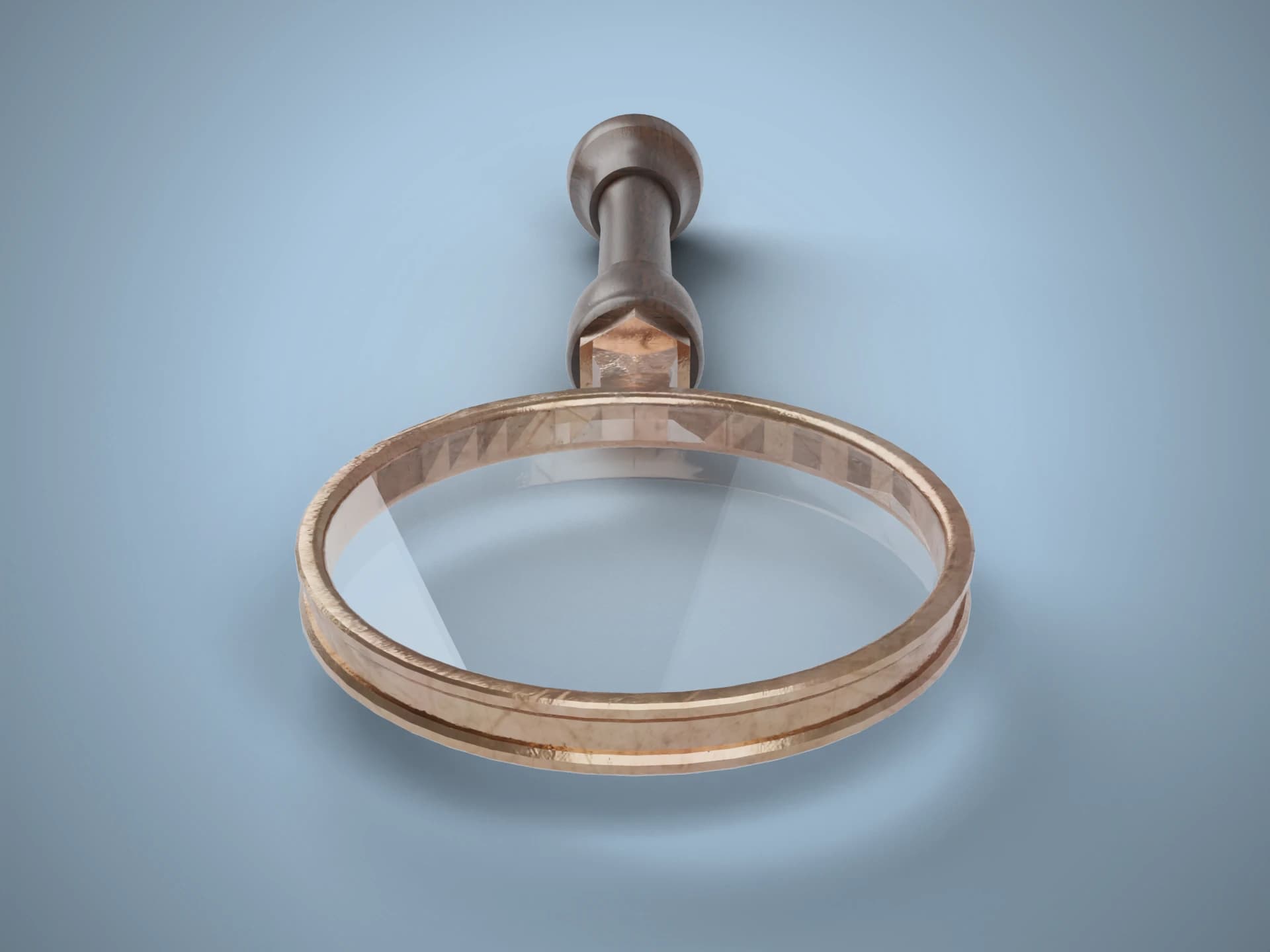 Classic Brass Magnifying Glass 3D Model