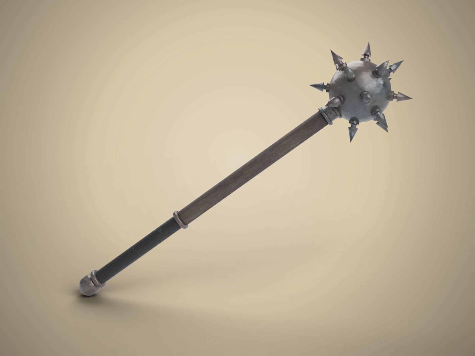 Spiked Medieval Mace 3D Model