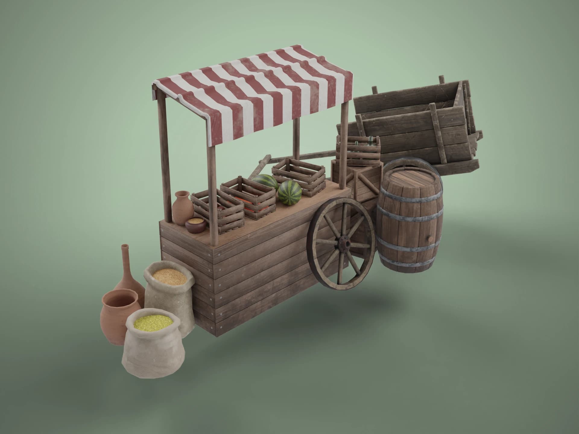 Medieval Market Asset Pack 3D Model