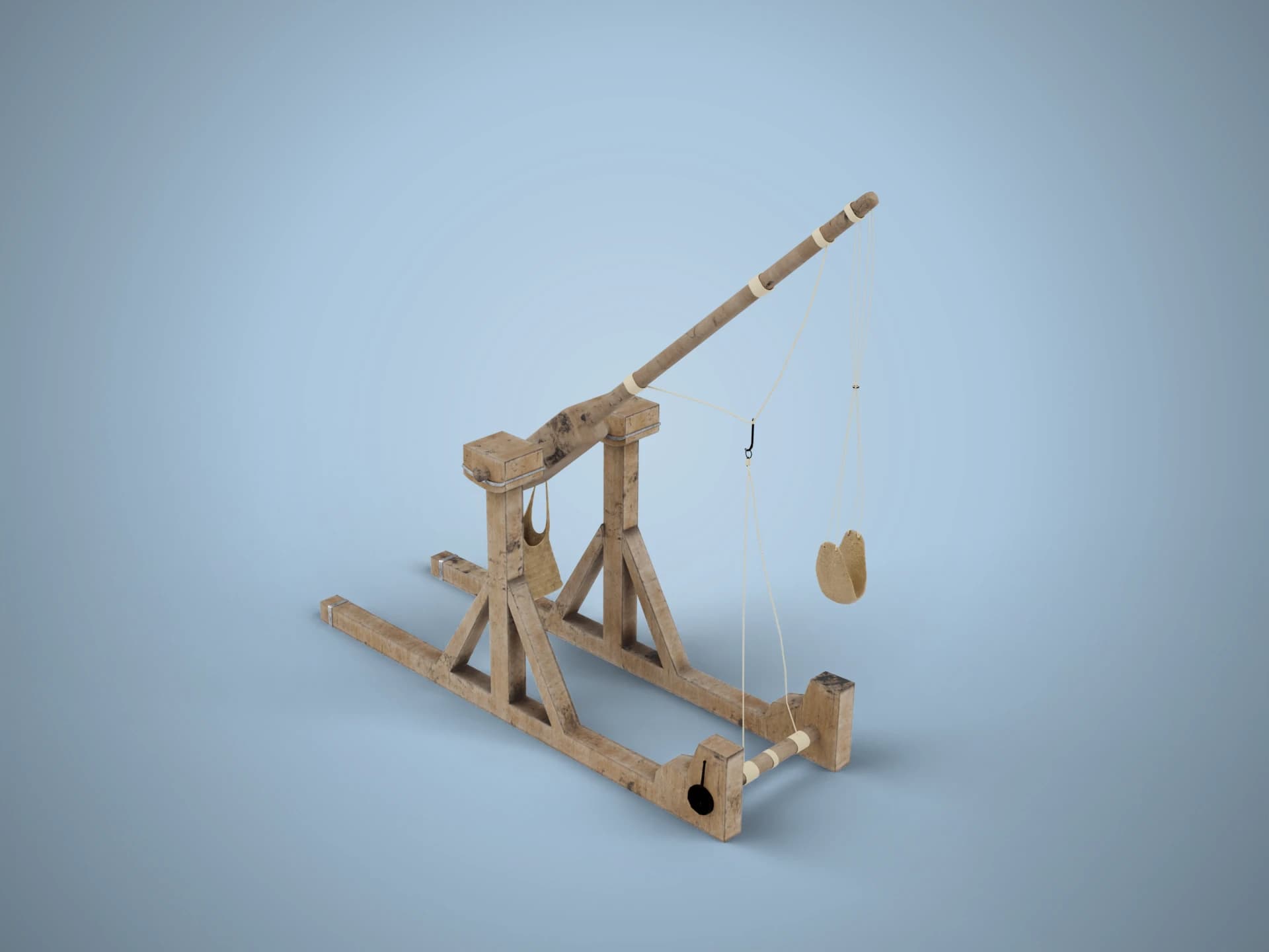 Medieval Siege Trebuchet 3D Model
