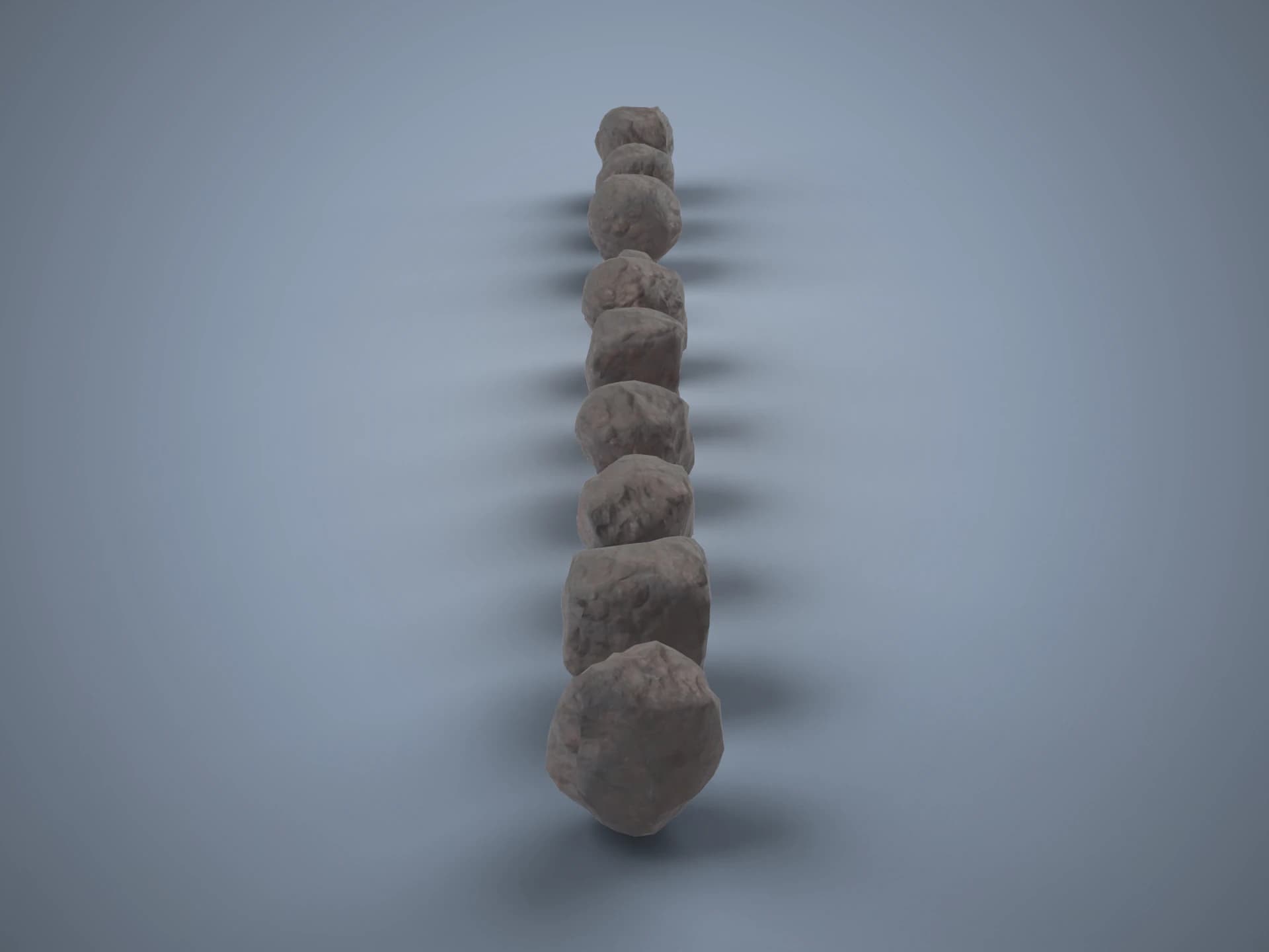 Set of Stone Meteorites 3D Model