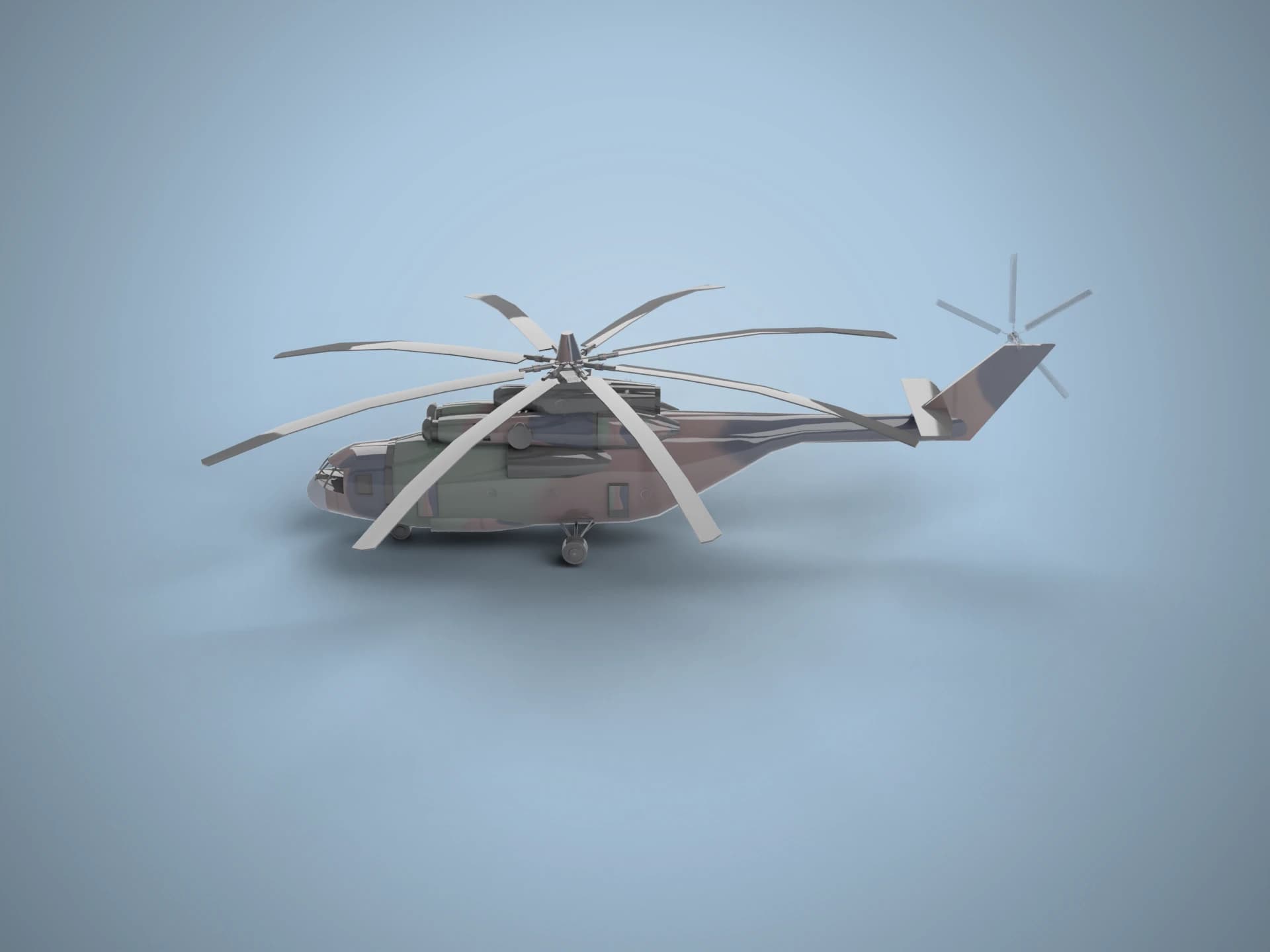 Mi-26 Heavy Transport Helicopter 3D Model