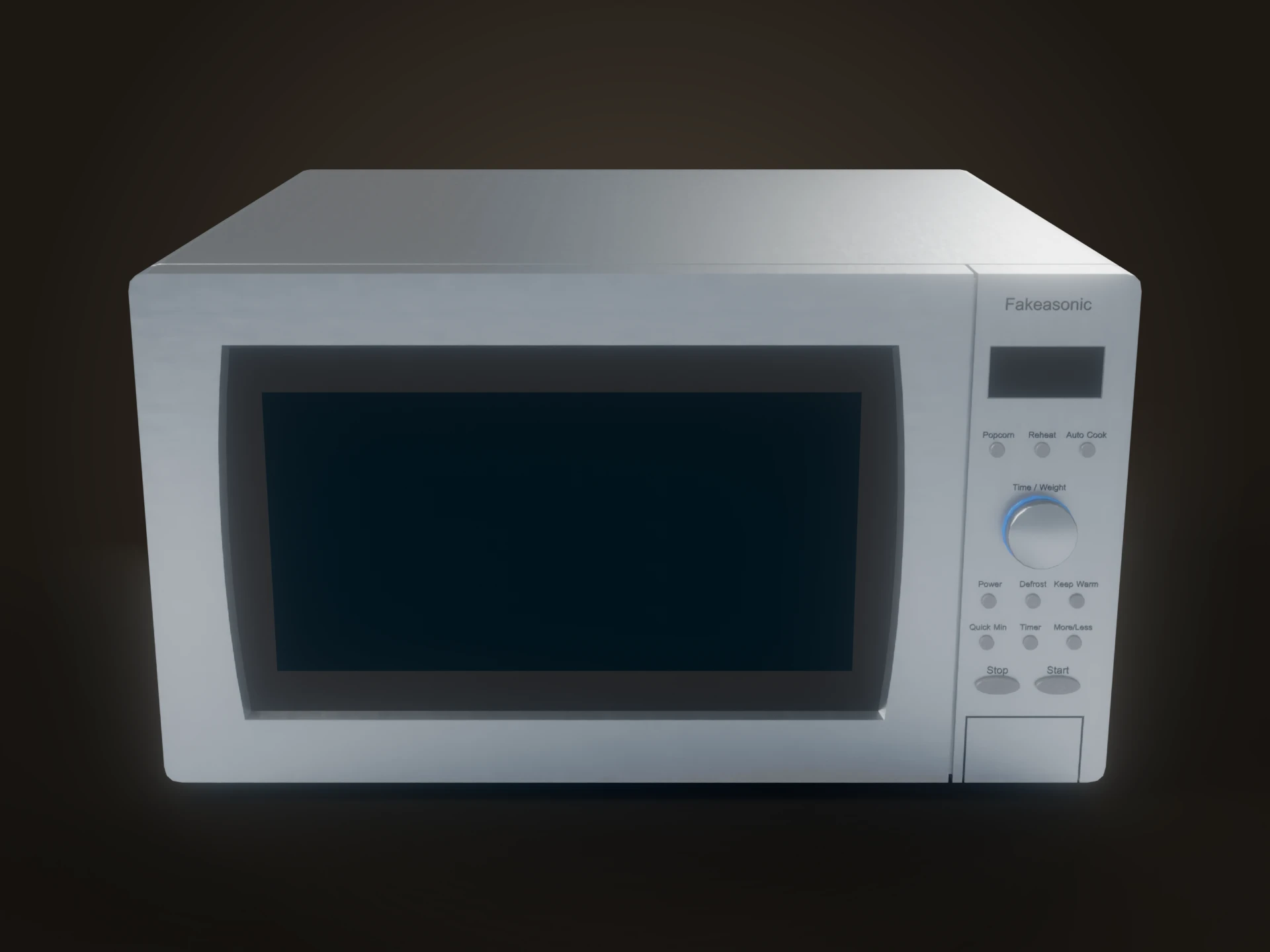Stainless Steel Microwave Oven 3D Model