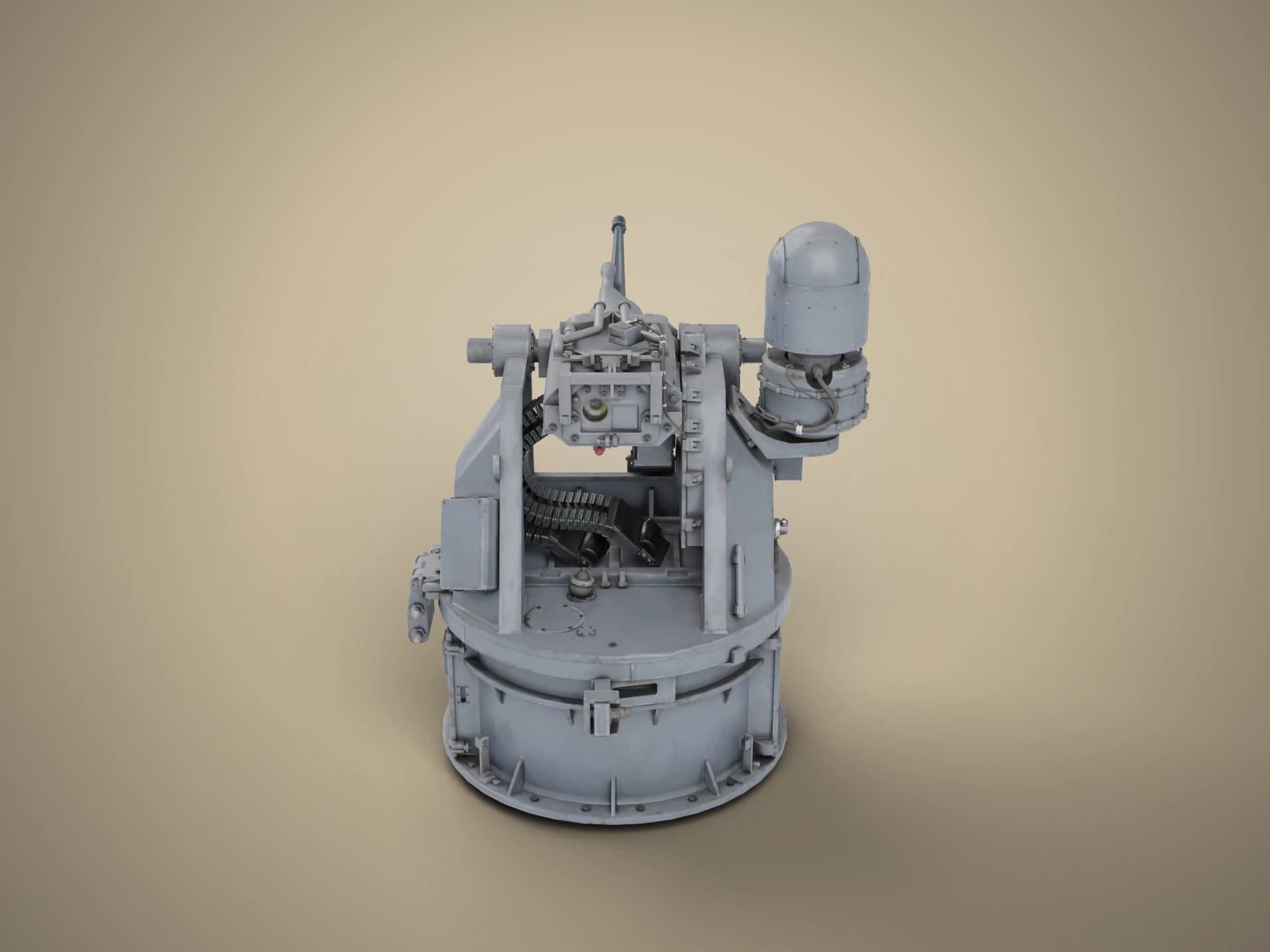 M242 Bushmaster Chain Gun Turret Mount 3D Model
