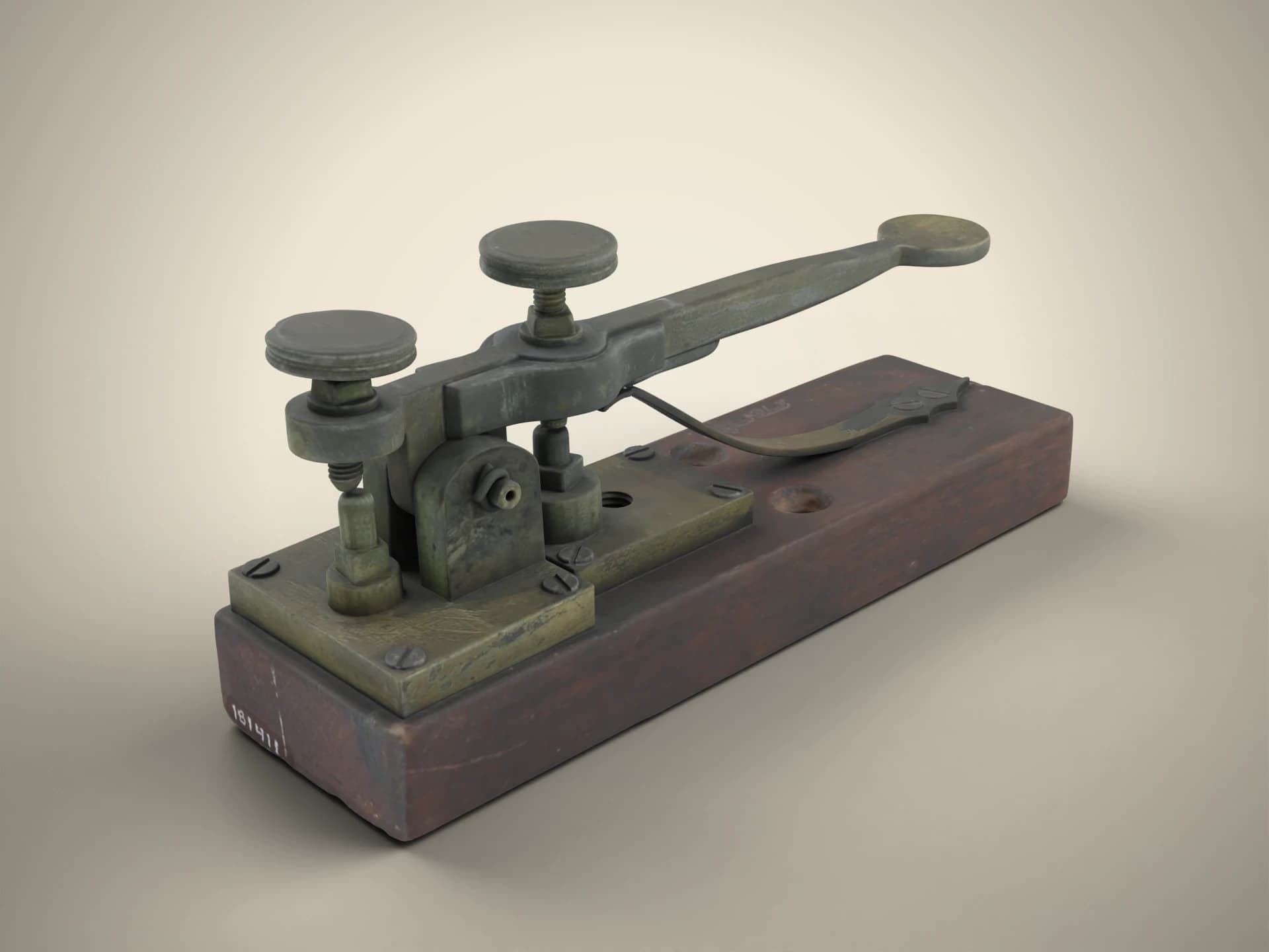 Historic Morse Vail Telegraph Key 3D Model