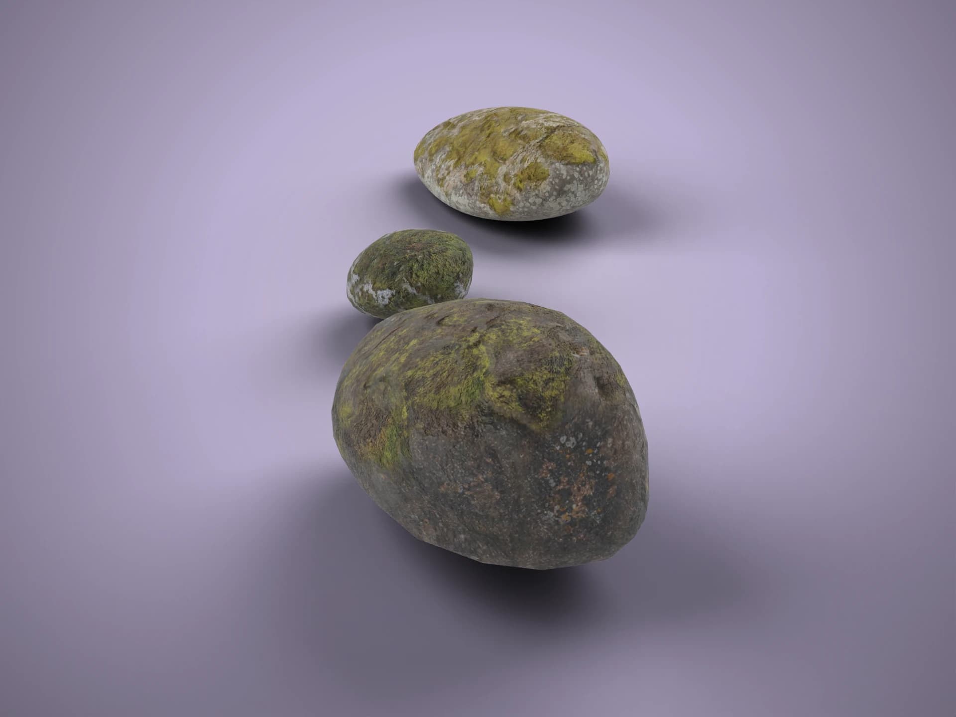 Mossy Rock Pack 3D Model