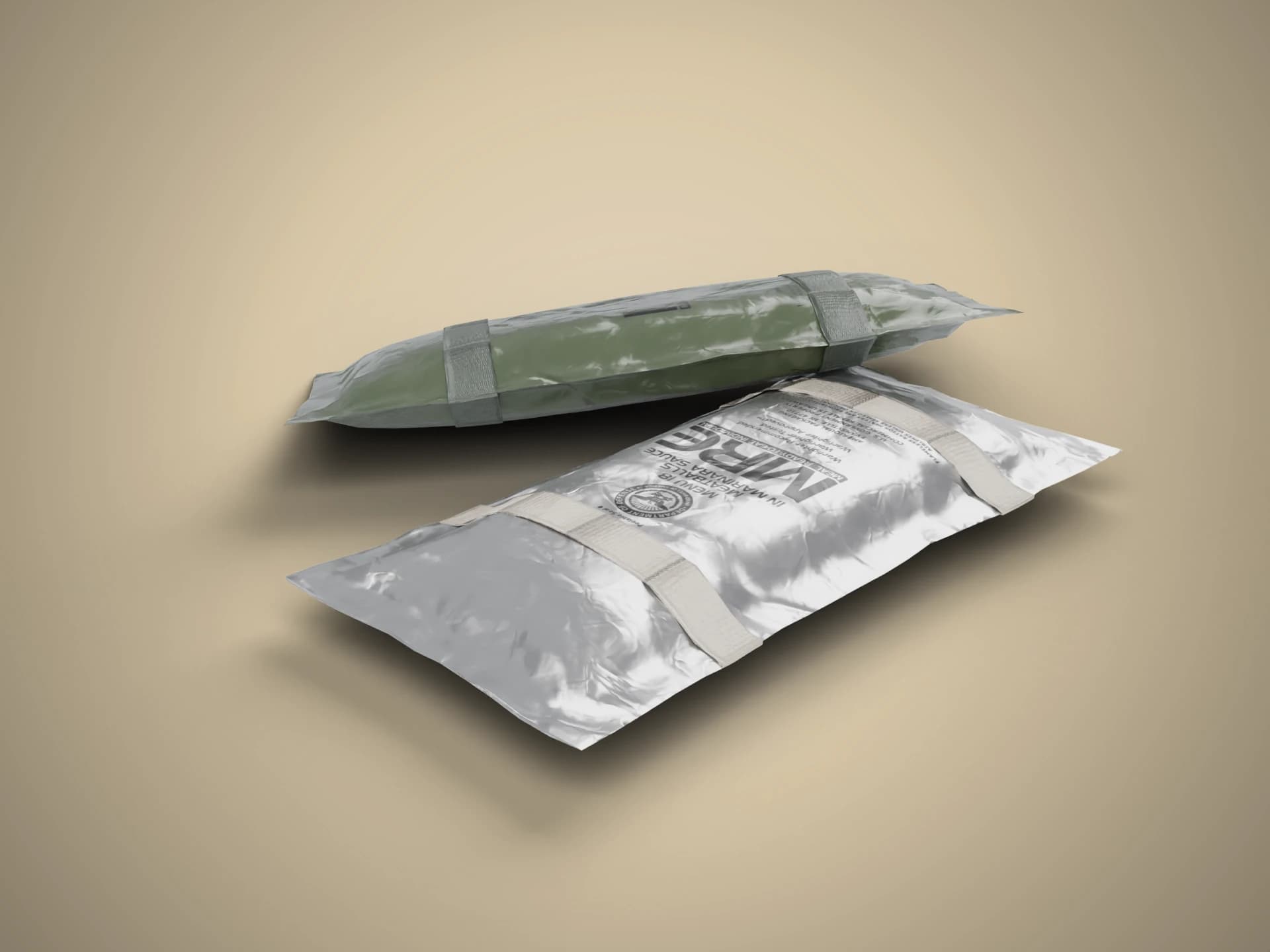 Military MRE Ration Packs 3D Model
