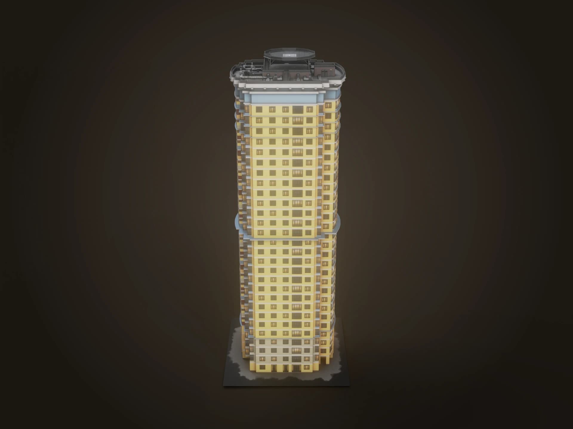 Moscow Residential Tower 3D Model