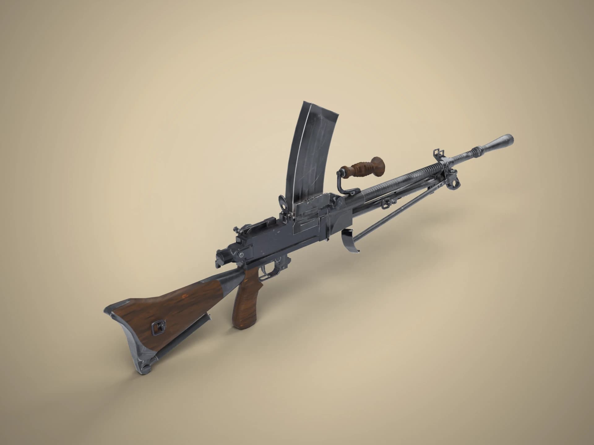 Type 99 Light Machine Gun WW2 3D Model