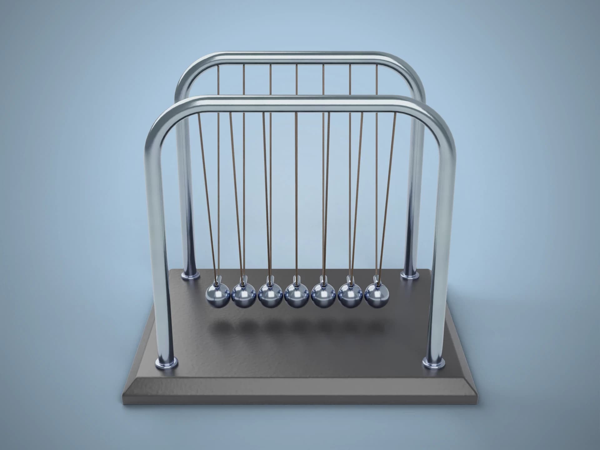 Newton's Cradle Balance Balls 3D Model