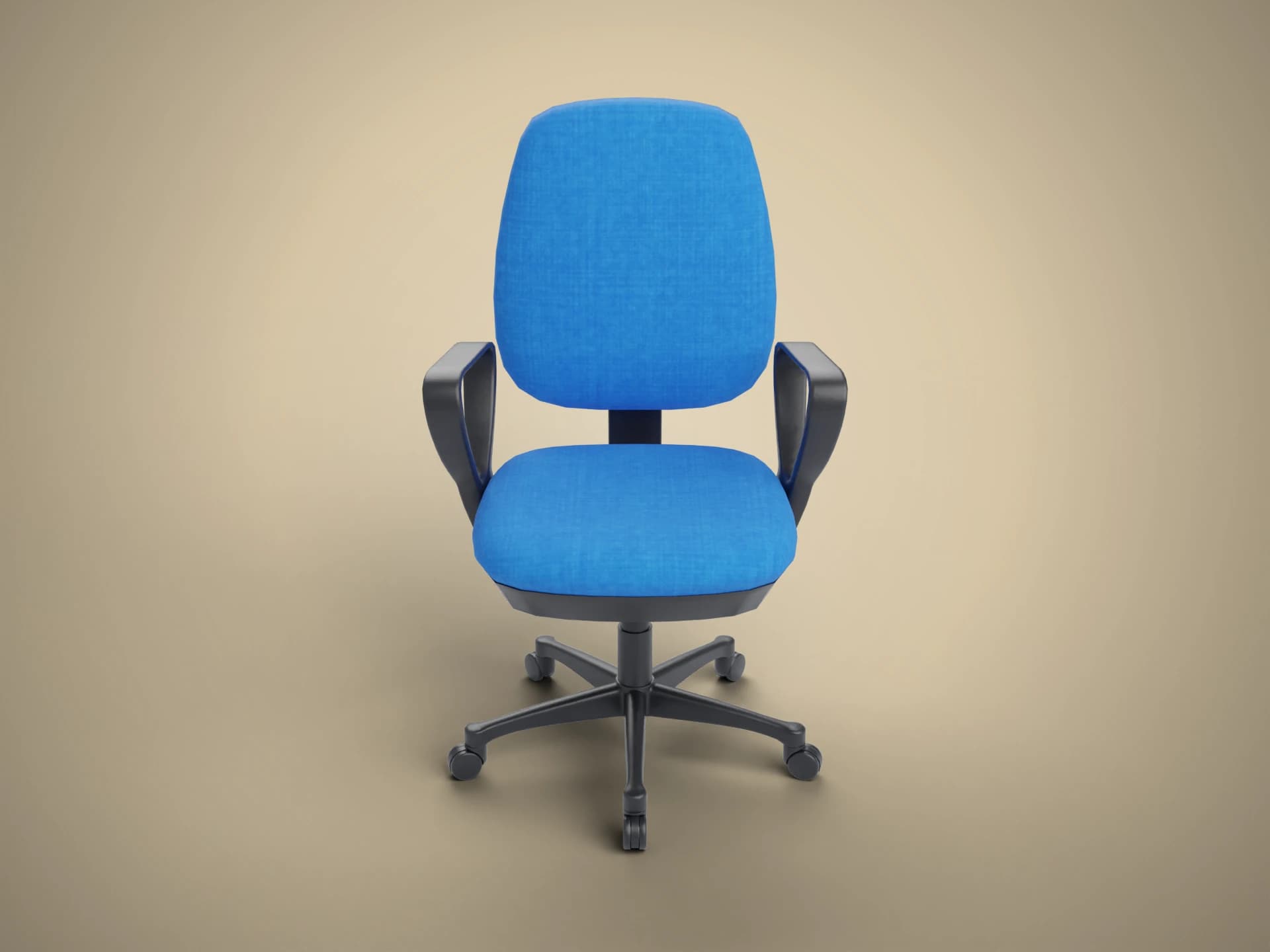 Blue Swivel Office Chair 3D Model