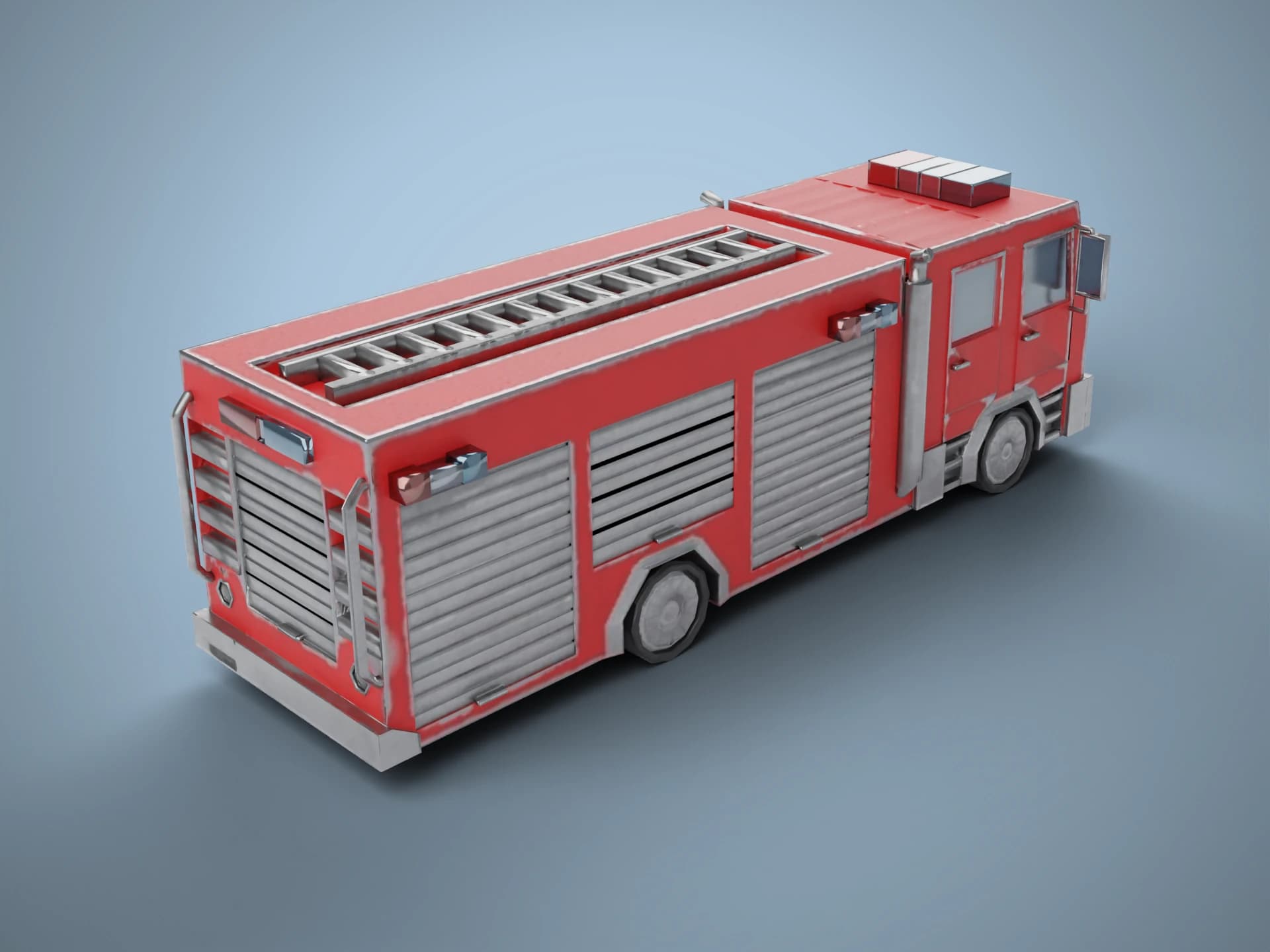 Classic Fire Truck 3D Model