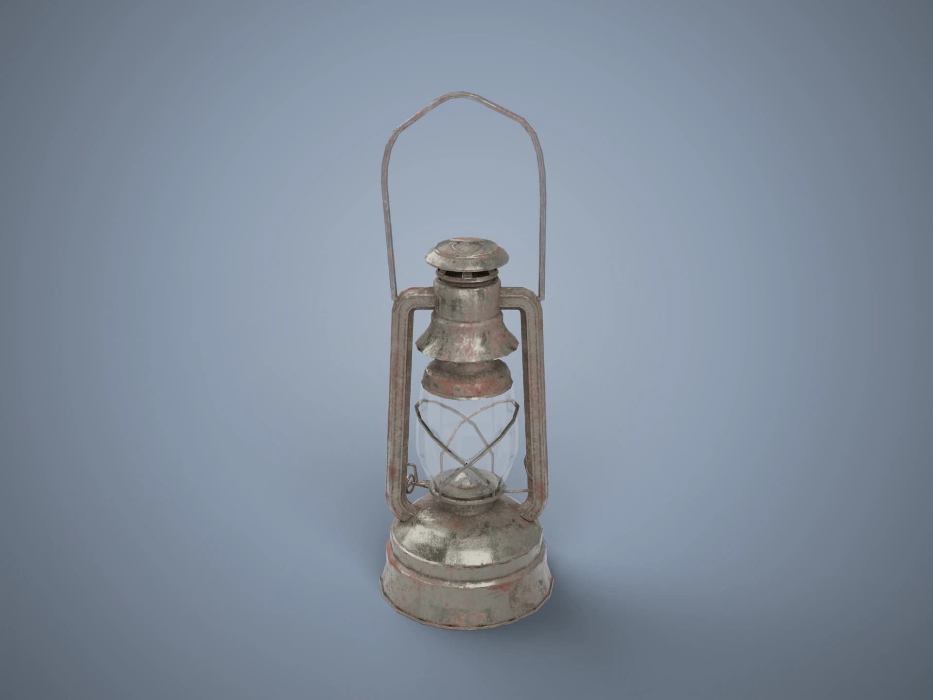 Old Hurricane Oil Lantern 3D Model