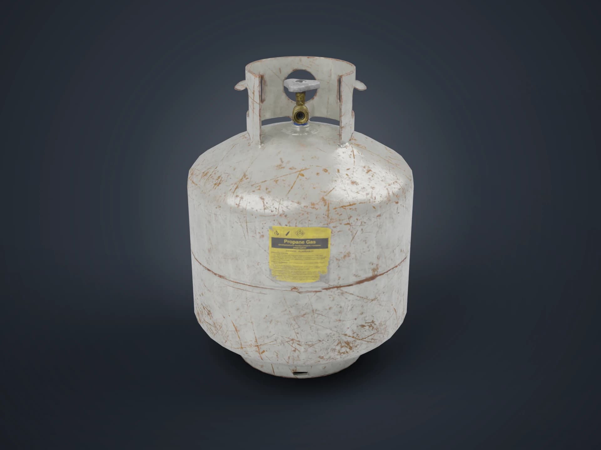 Old Rusty Propane Tank 3D Model