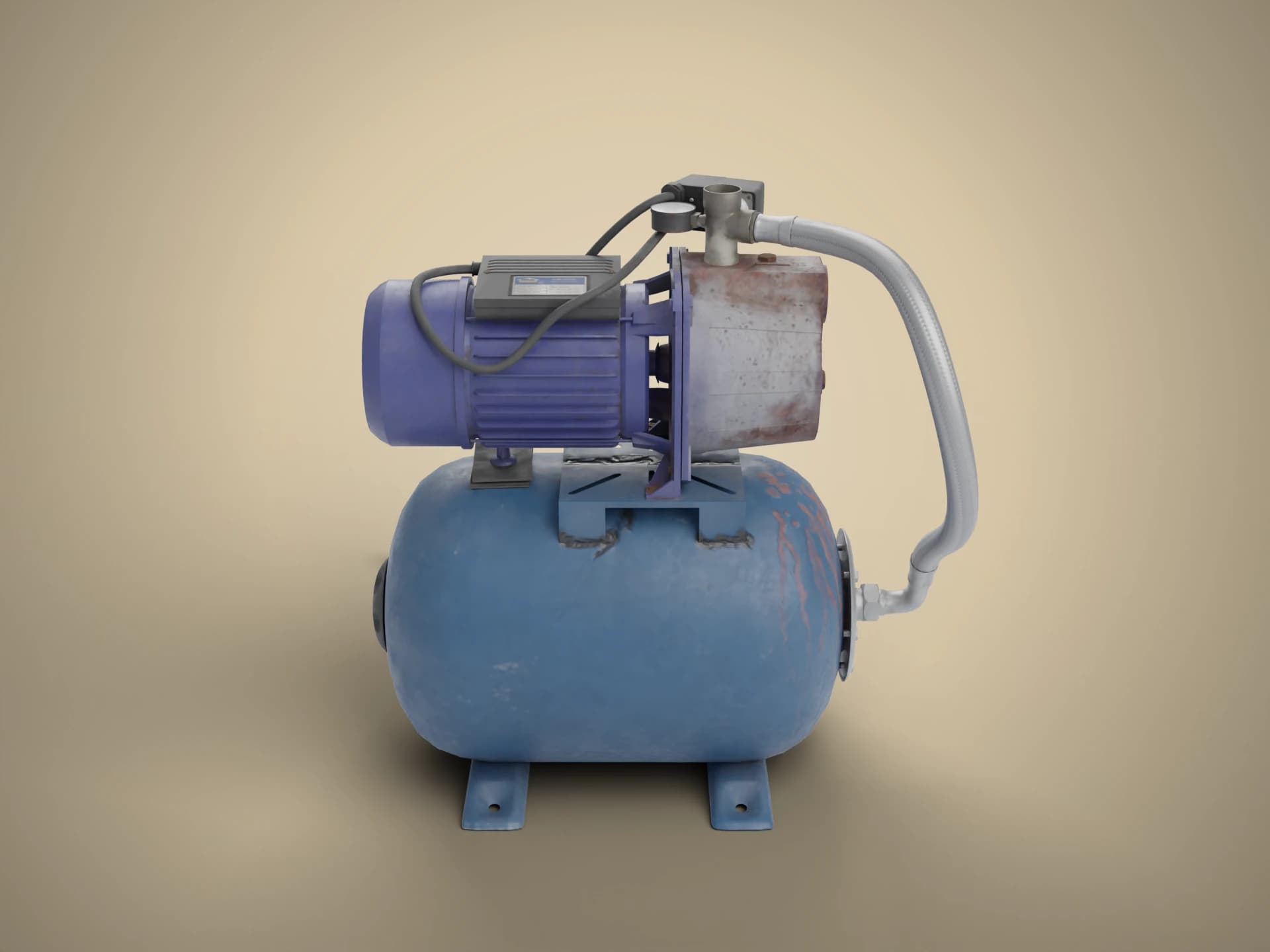 Water Pressure Booster Pump 3D Model