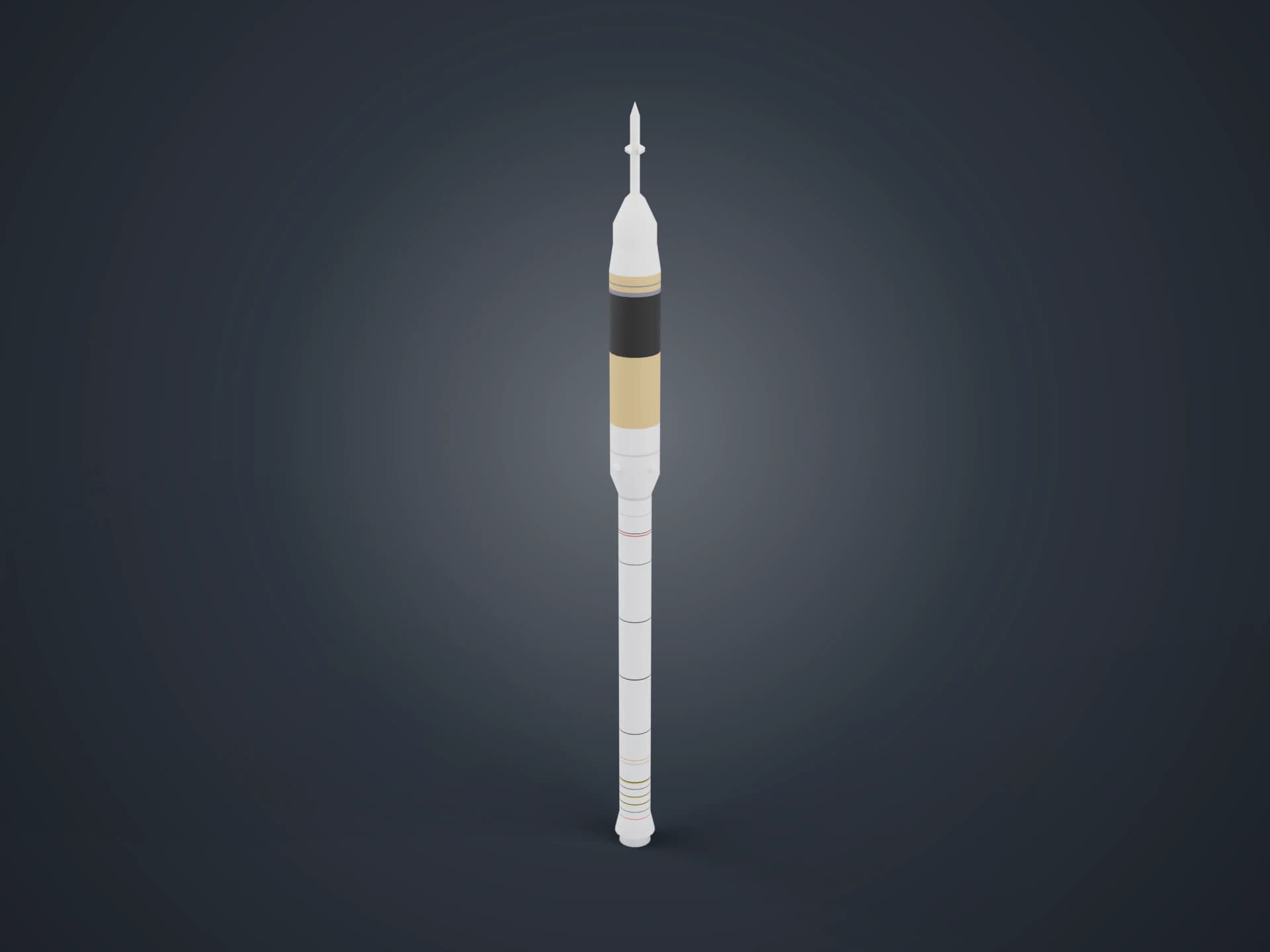 Painted Ares I Crew Launch Vehicle 3D Model