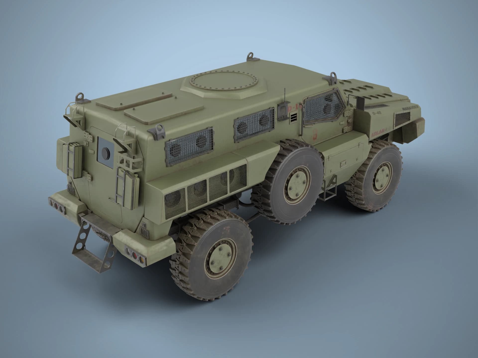 Paramount Marauder Armored Military Vehicle 3D Model