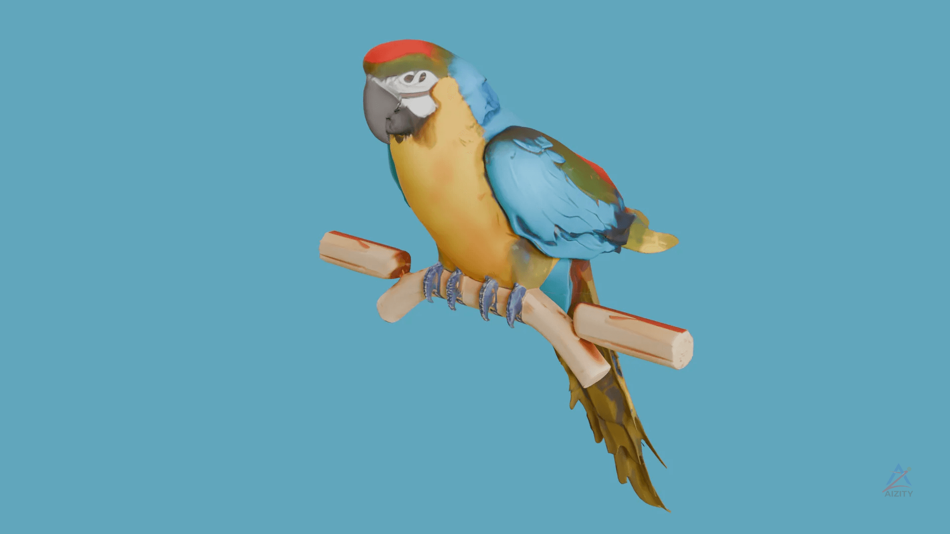 Parrot Blash Bird 3D model