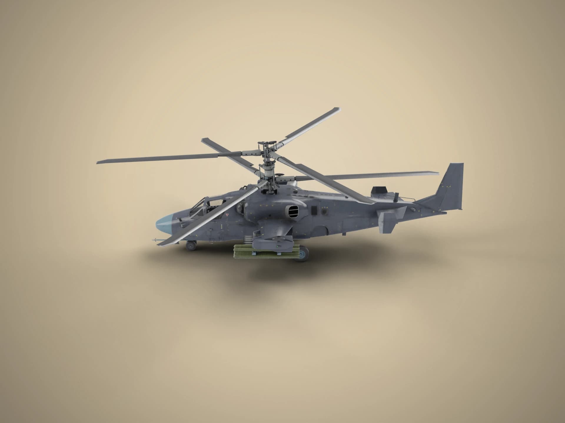 Kamov Ka-52 Attack Helicopter 3D Model