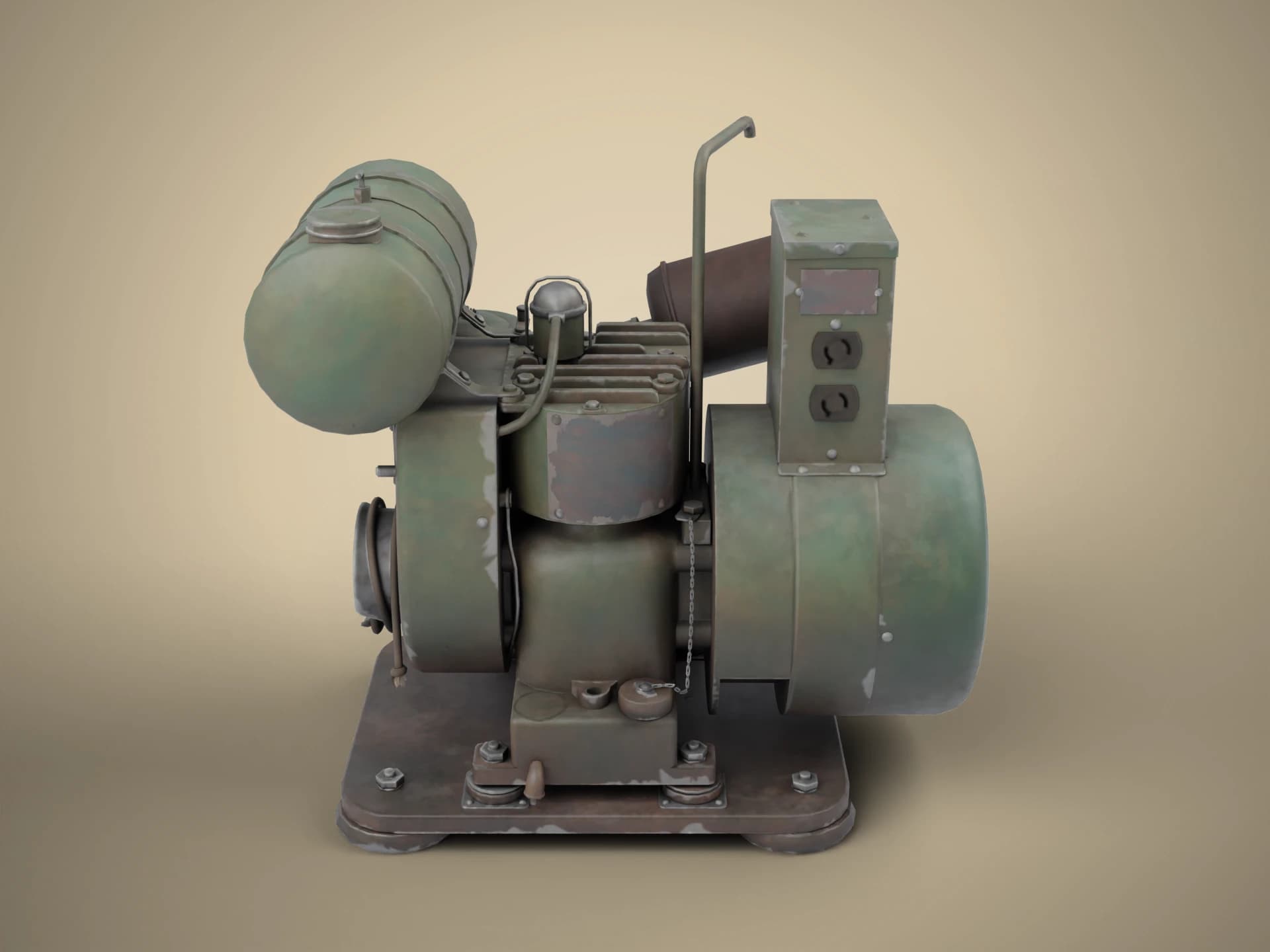 PE-77-D Military Field Generator 3D Model