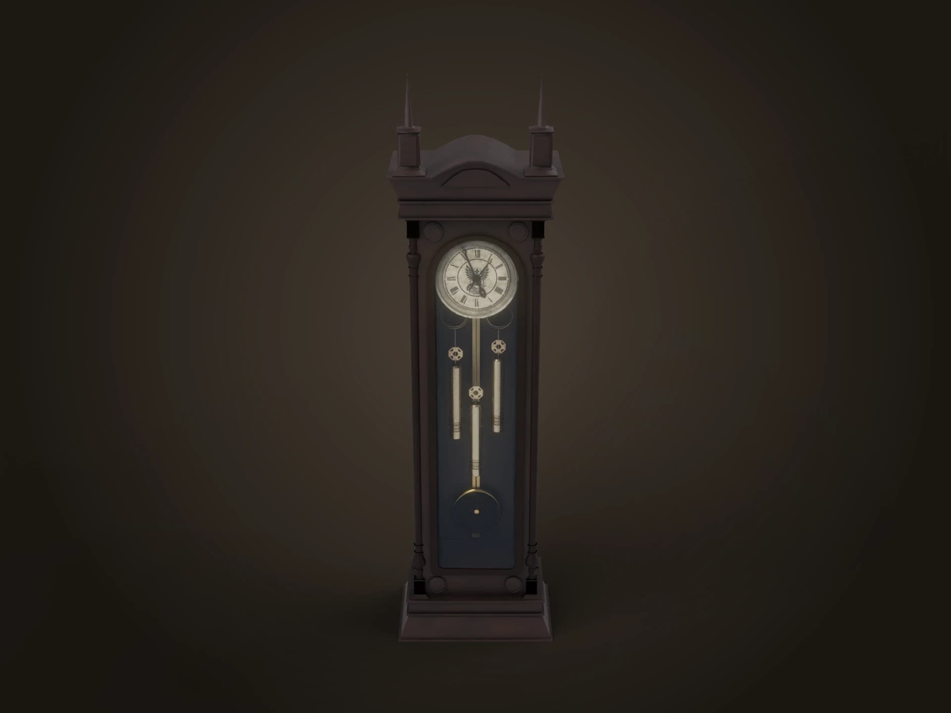 Tall Pendulum Longcase Clock 3D Model