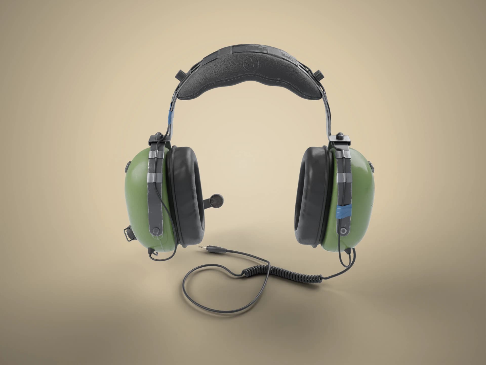 Aviation Pilot Headset 3D Model