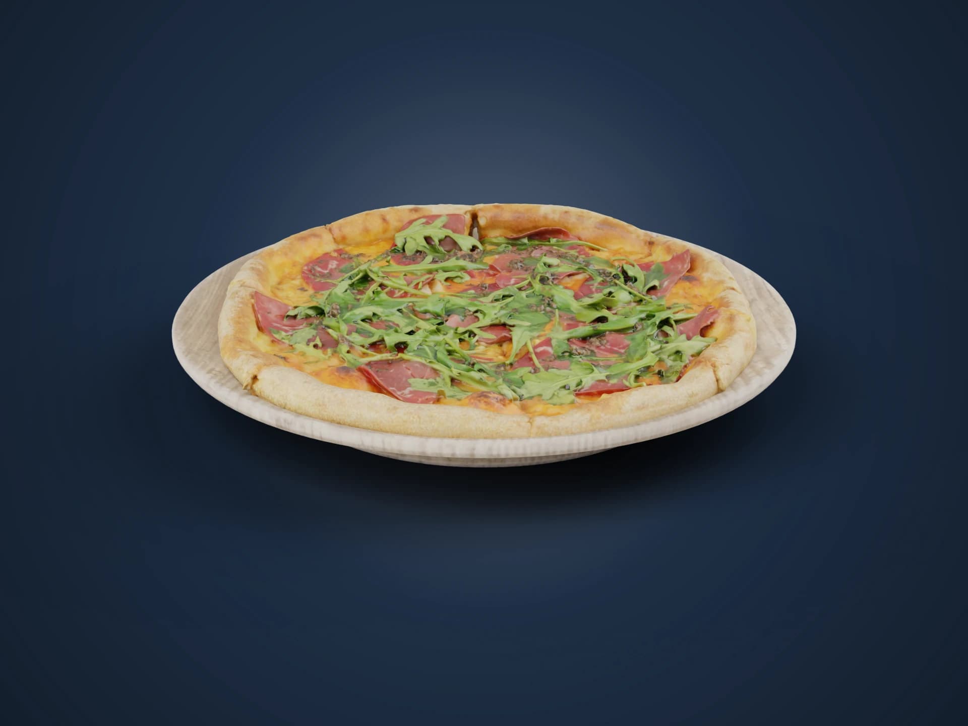 Photorealistic Rocket And Truffle Pizza 3D Model