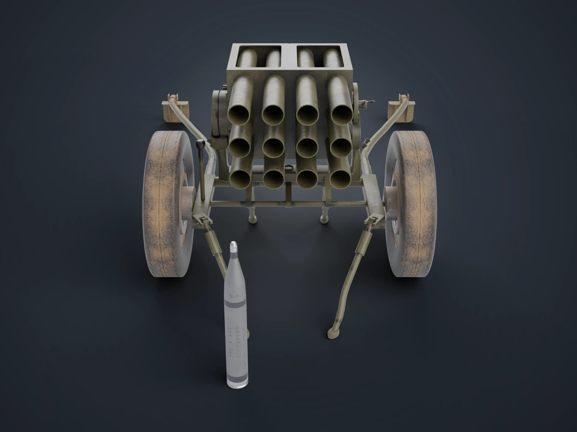 Type 63 107 mm Multiple Rocket Launcher 3D Model
