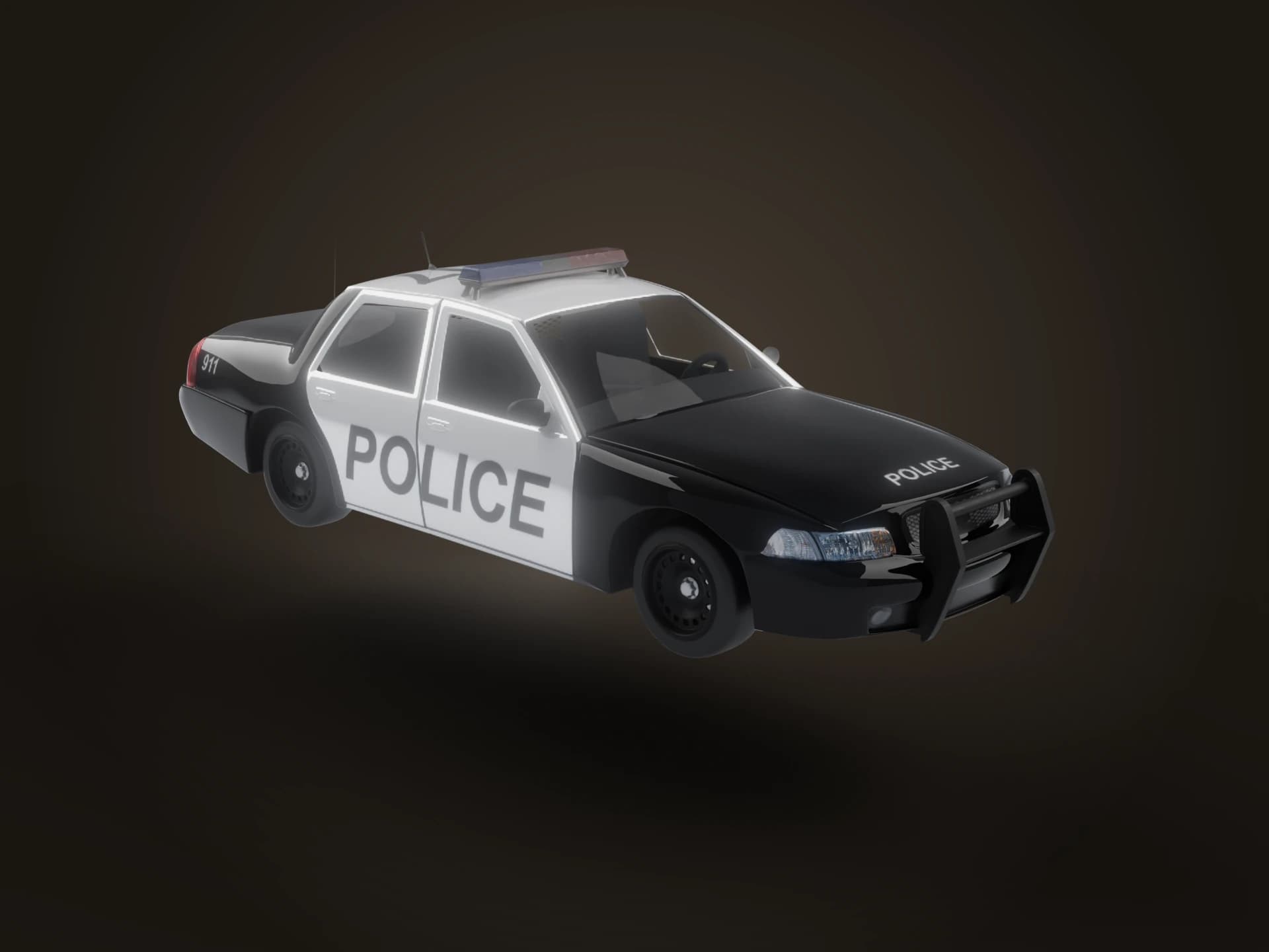 Police Patrol Sedan 3D Model